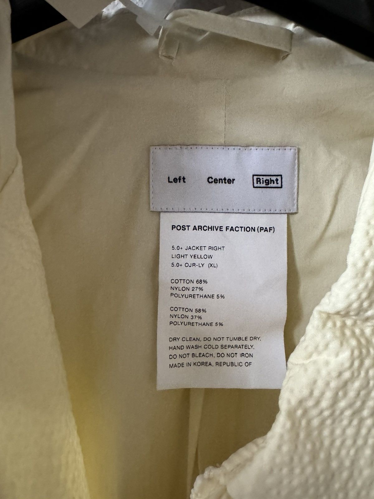 POST ARCHIVE FACTION (PAF) Post Archive Faction (PAF) 5.0 Right Jacket Size US XL / EU 56 / 4 - 7 Thumbnail