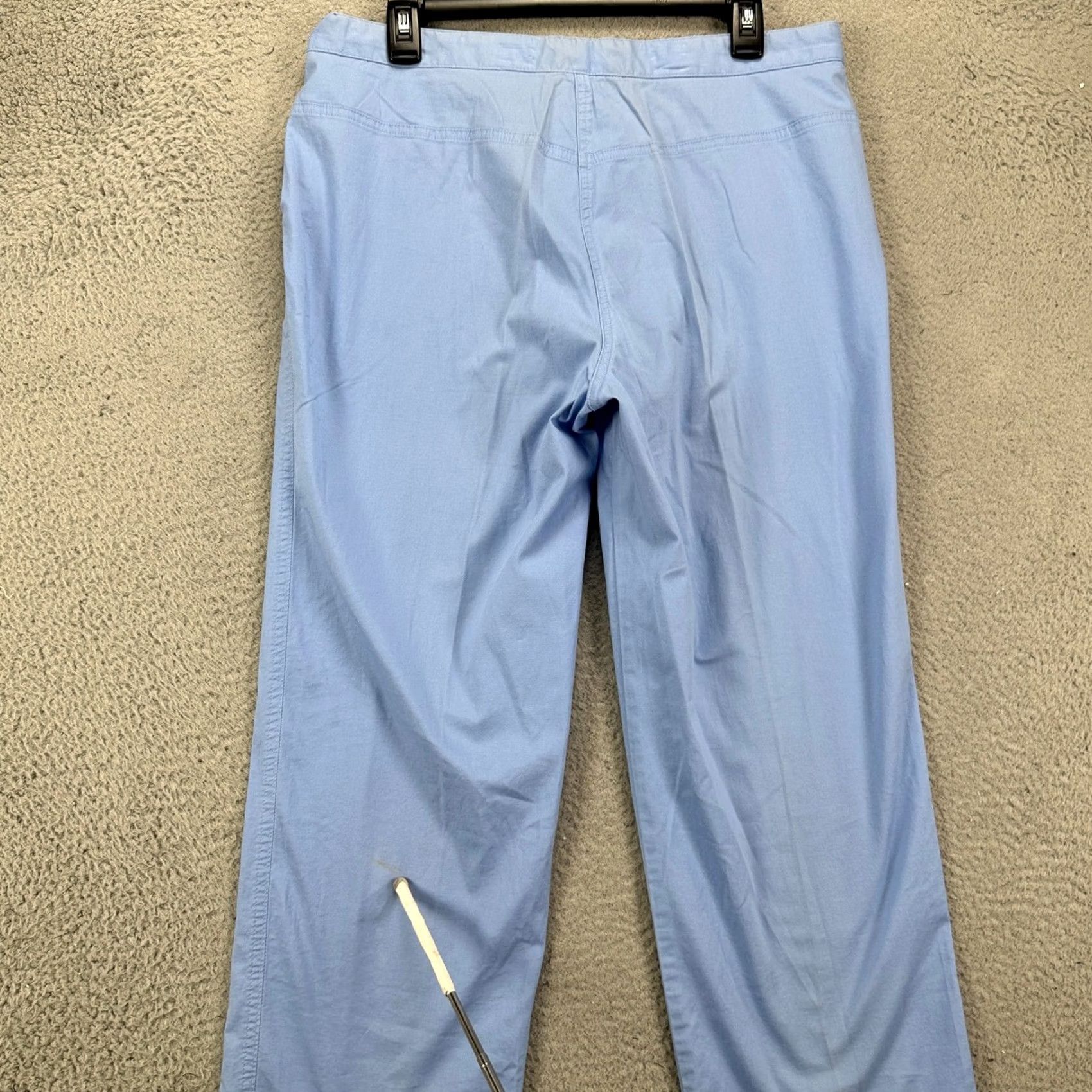 Vintage Sag Harbor Womens Khaki Pants 12P Petite Blue Flat Front Stretch Belted - Sag Harbor Pants Women 12P Blue Khaki Pants Casual Womens Size 34" / US 12 / IT 48 - 5 Thumbnail