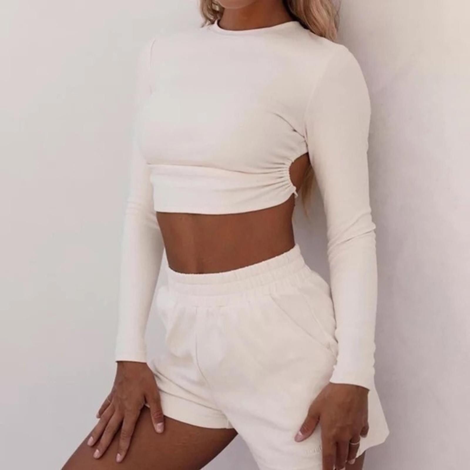 Designer Two Piece Shirt And Short Set NWT Size S / US 4 / IT 40 - 3 Thumbnail