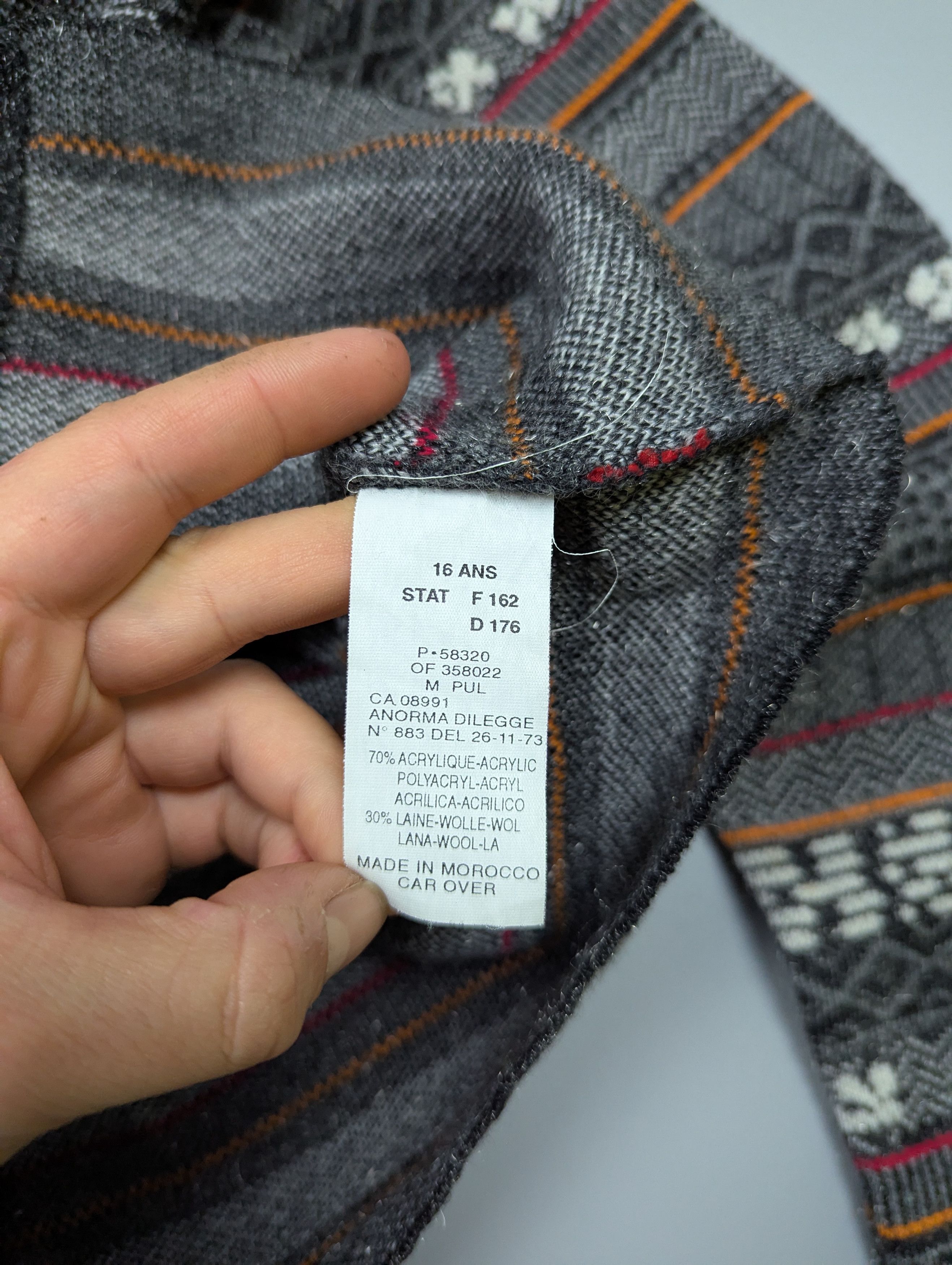 Kenzo KENZO JUNGLE 80s Womens Fair Isle Knitted Cardigan Sweater Size XS / US 0-2 / IT 36-38 - 7 Thumbnail