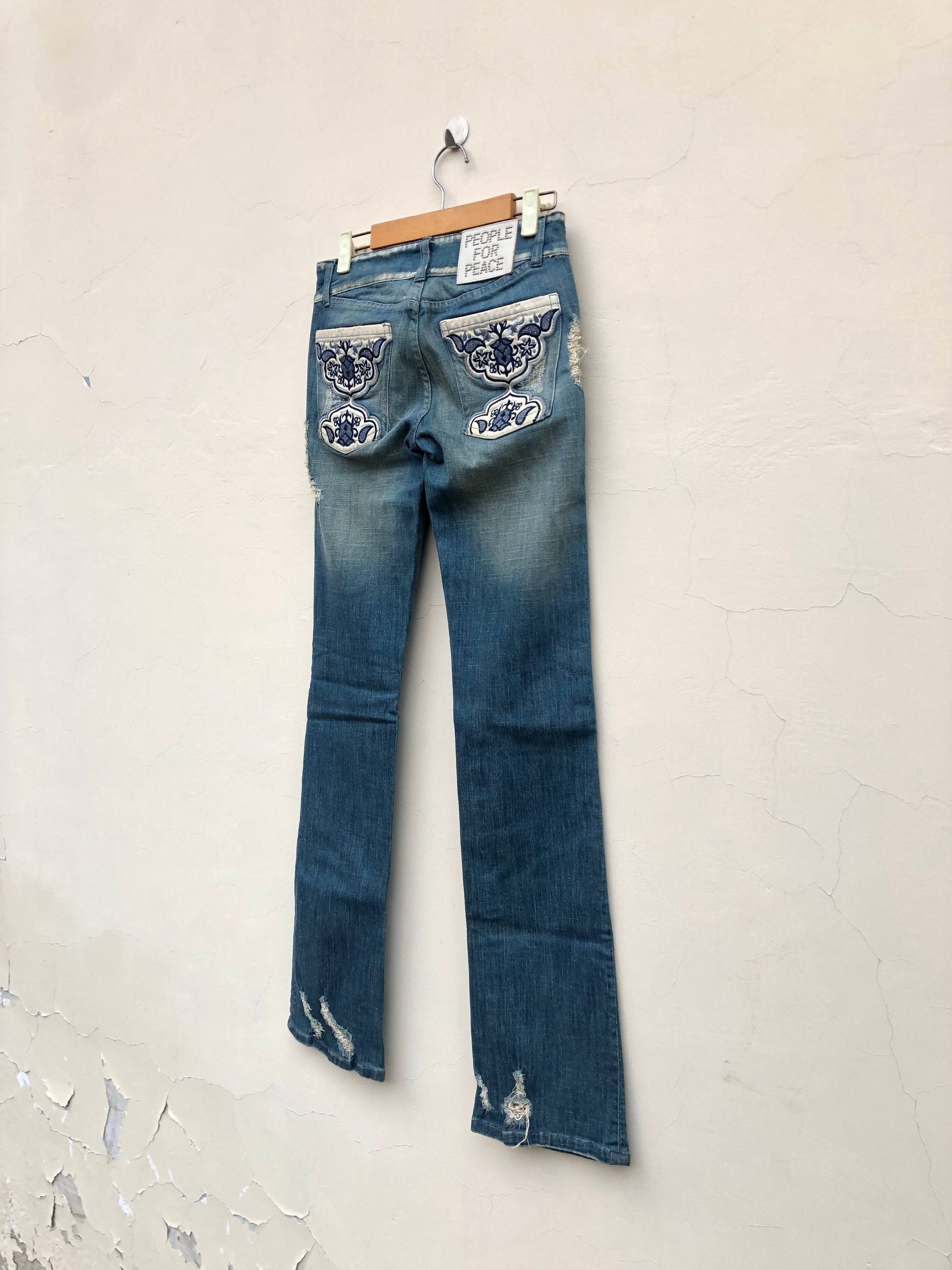 If Six Was Nine 2000s Patchwork Distressed Vkei Y2k Japanese Archive Size US 27 - 4 Thumbnail