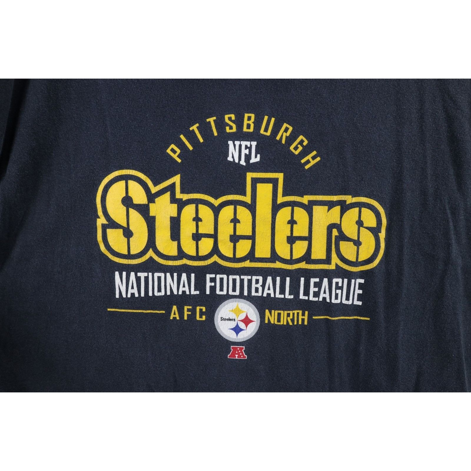 Vintage Vintage Faded Spell Out Pittsburgh Steelers Football T-Shirt Size US XL / EU 56 / 4 - 6 Thumbnail