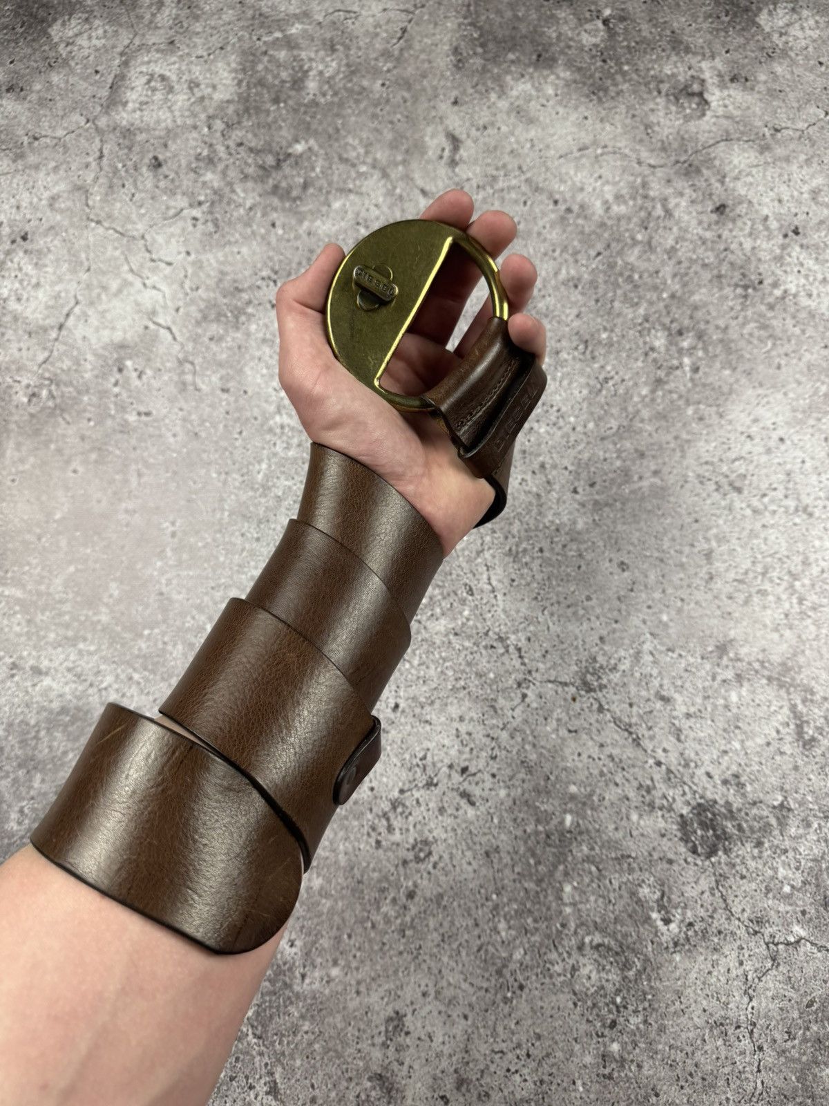 Diesel Vintage Diesel Y2K Archive Opium Brown Leather Belt Japan Size ONE SIZE - 1 Thumbnail