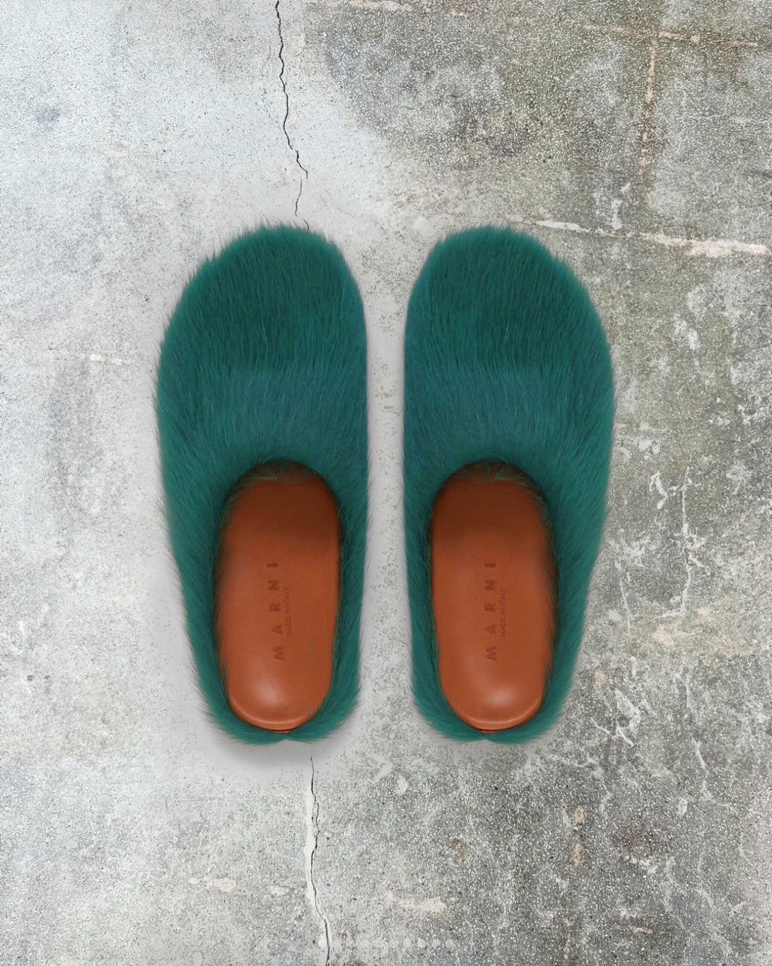 image of Marni Green Fussbett Sabot Loafers, Men's (Size 11)