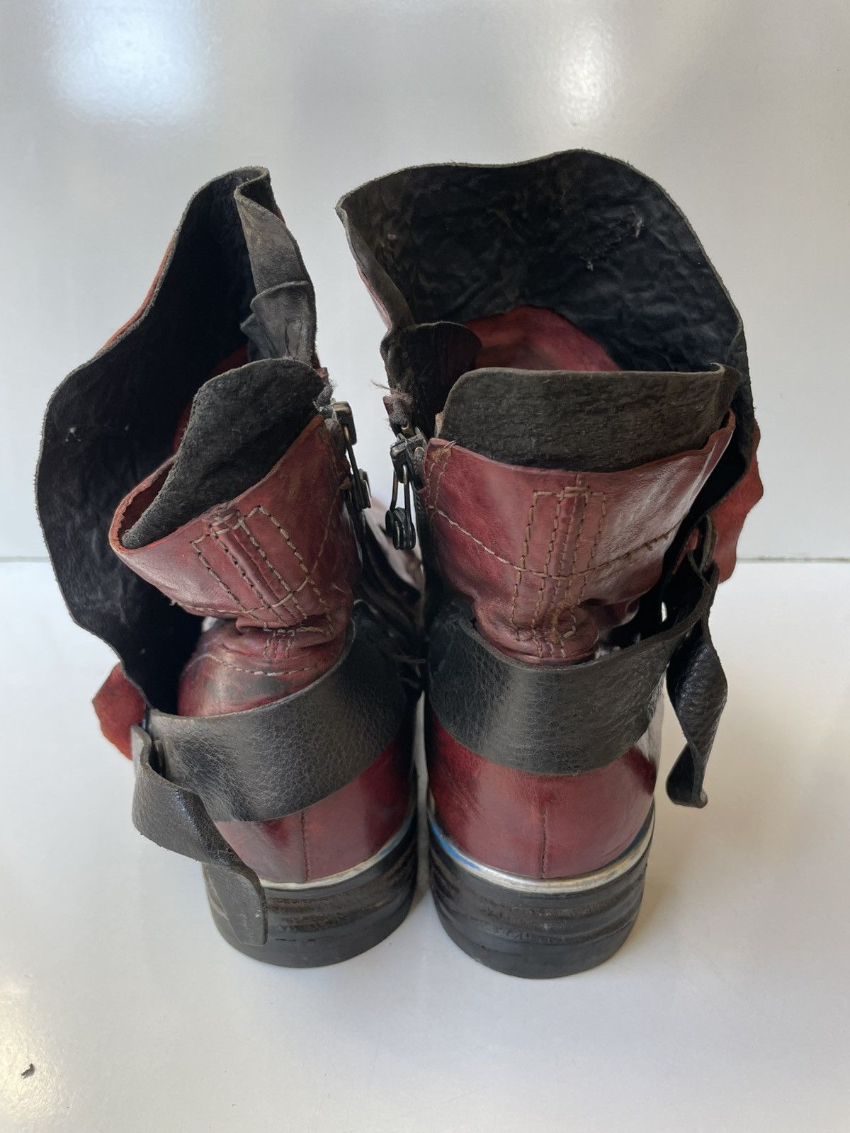 A.S.98 A.S.98 Leather Boho Biker Women's Boots EUR 37 | US 6.5 -7 Size US 7 / IT 37 - 11 Thumbnail