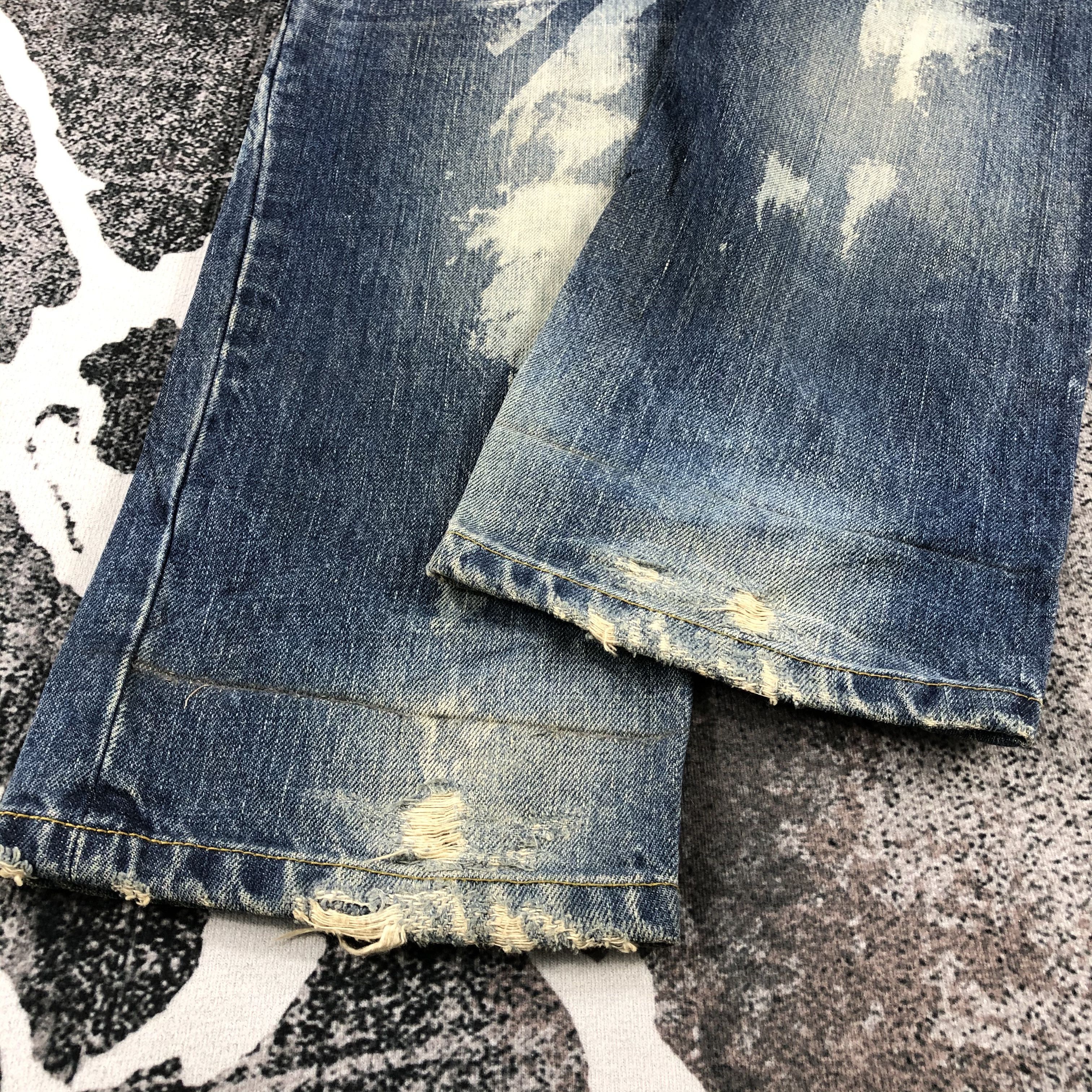 Japanese Brand Nine Rulas Line Jeans Distressed Denim KJ773 Size US 32 / EU 48 - 6 Thumbnail