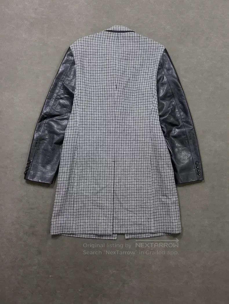 Junya Watanabe JUNYA WATANABE Houndstooth Wool Leather Sleeve Coat Size US M / EU 48-50 / 2 - 2 Thumbnail