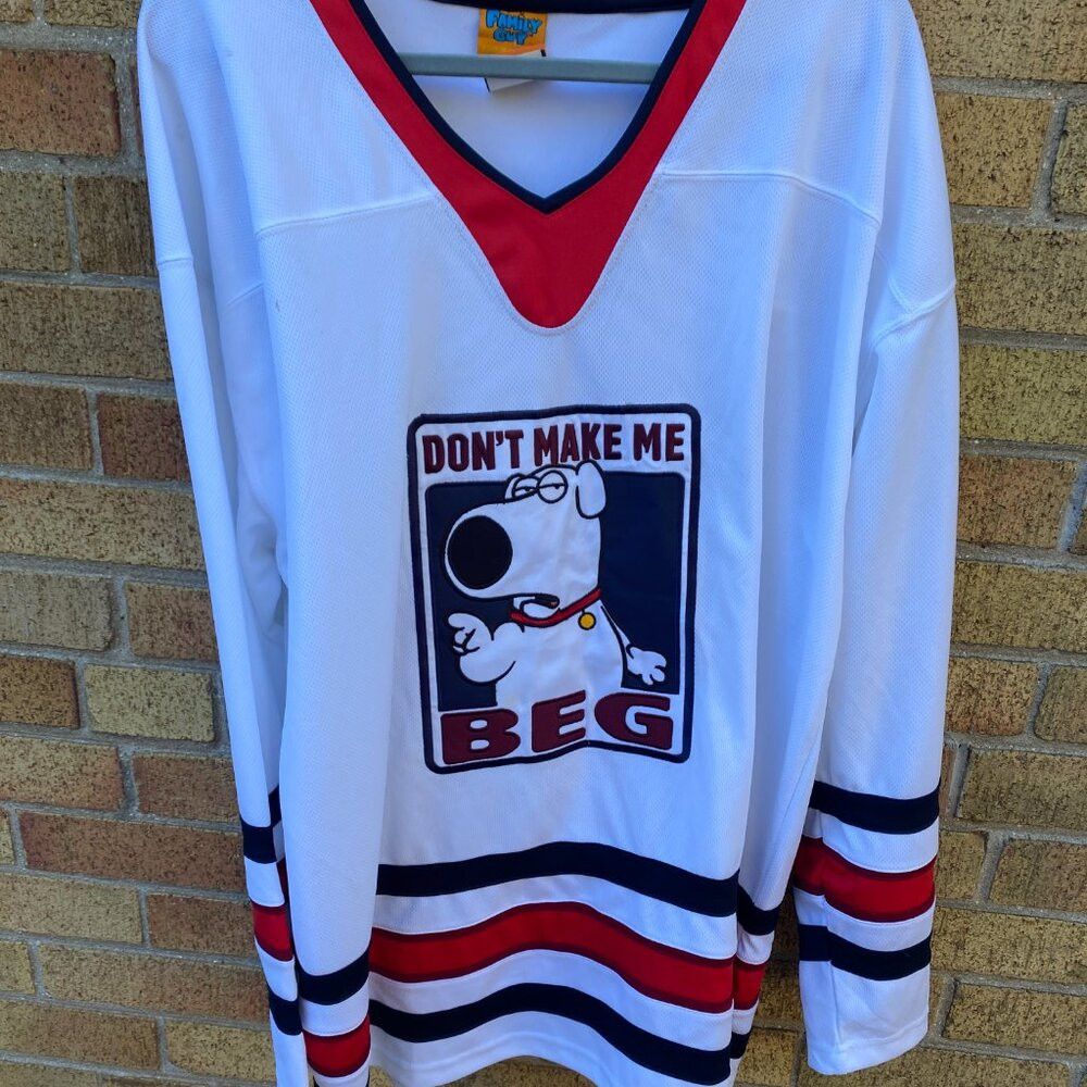 Vintage RARE 2007 Family Guy Embroidered Hockey Jersey L XL "Dont M Size US L / EU 52-54 / 3 - 3 Thumbnail