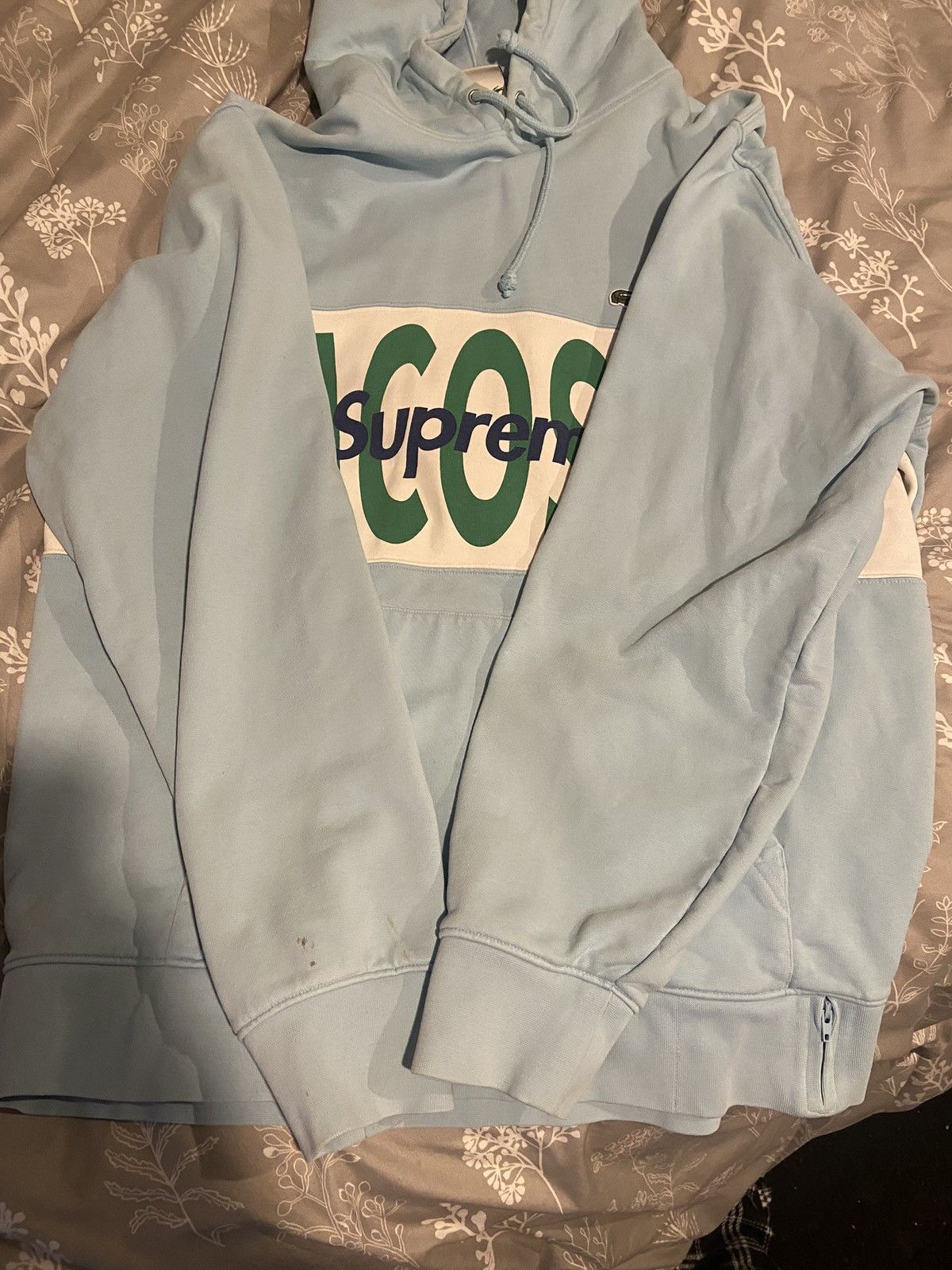 Lacoste × Supreme Supreme x Lacoste Blue Hoodie Size US L / EU 52-54 / 3 - 4 Thumbnail