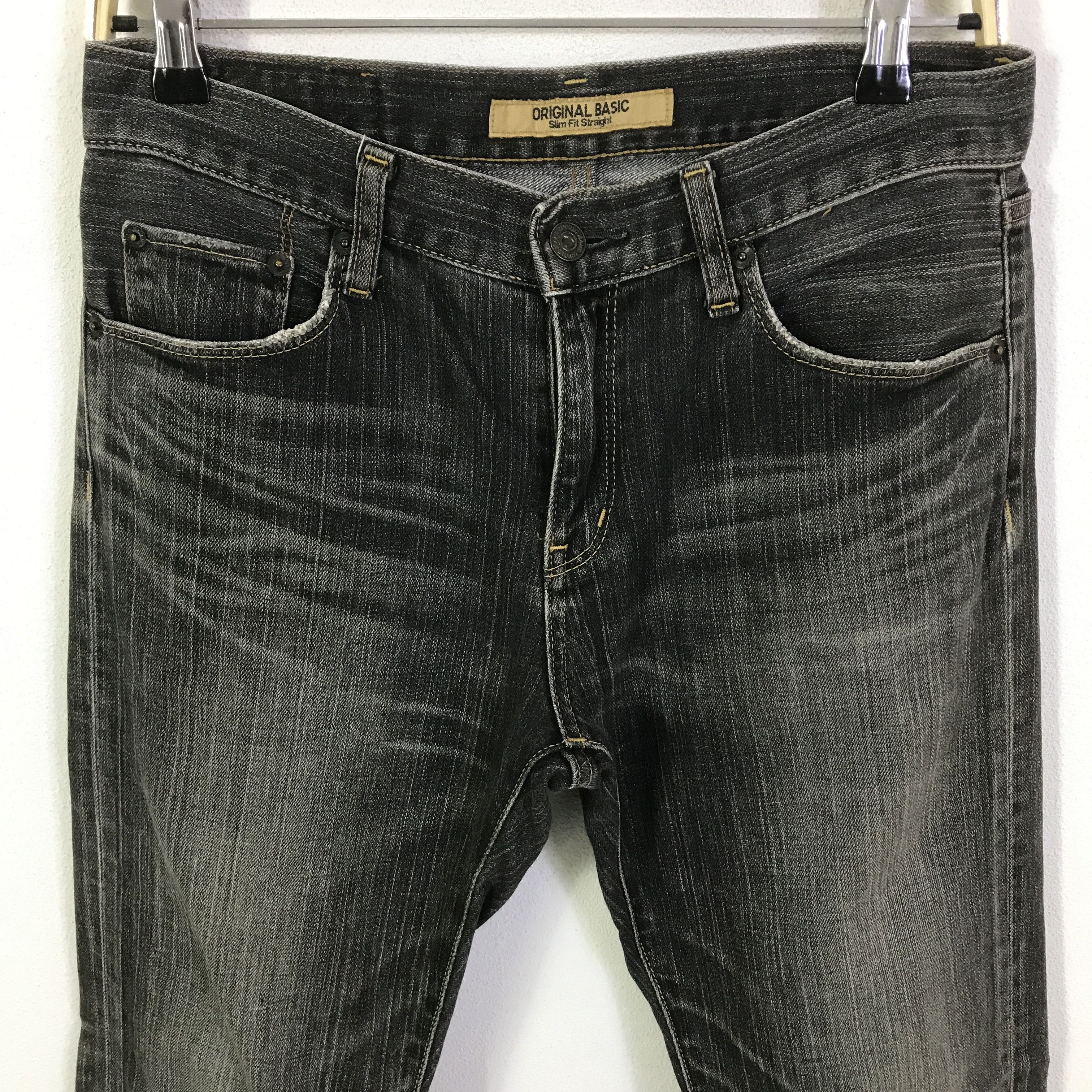 Japanese Brand Japanese Brand Uniqlo Black faded Denim jeans pants K74B13 Size US 30 / EU 46 - 2 Thumbnail