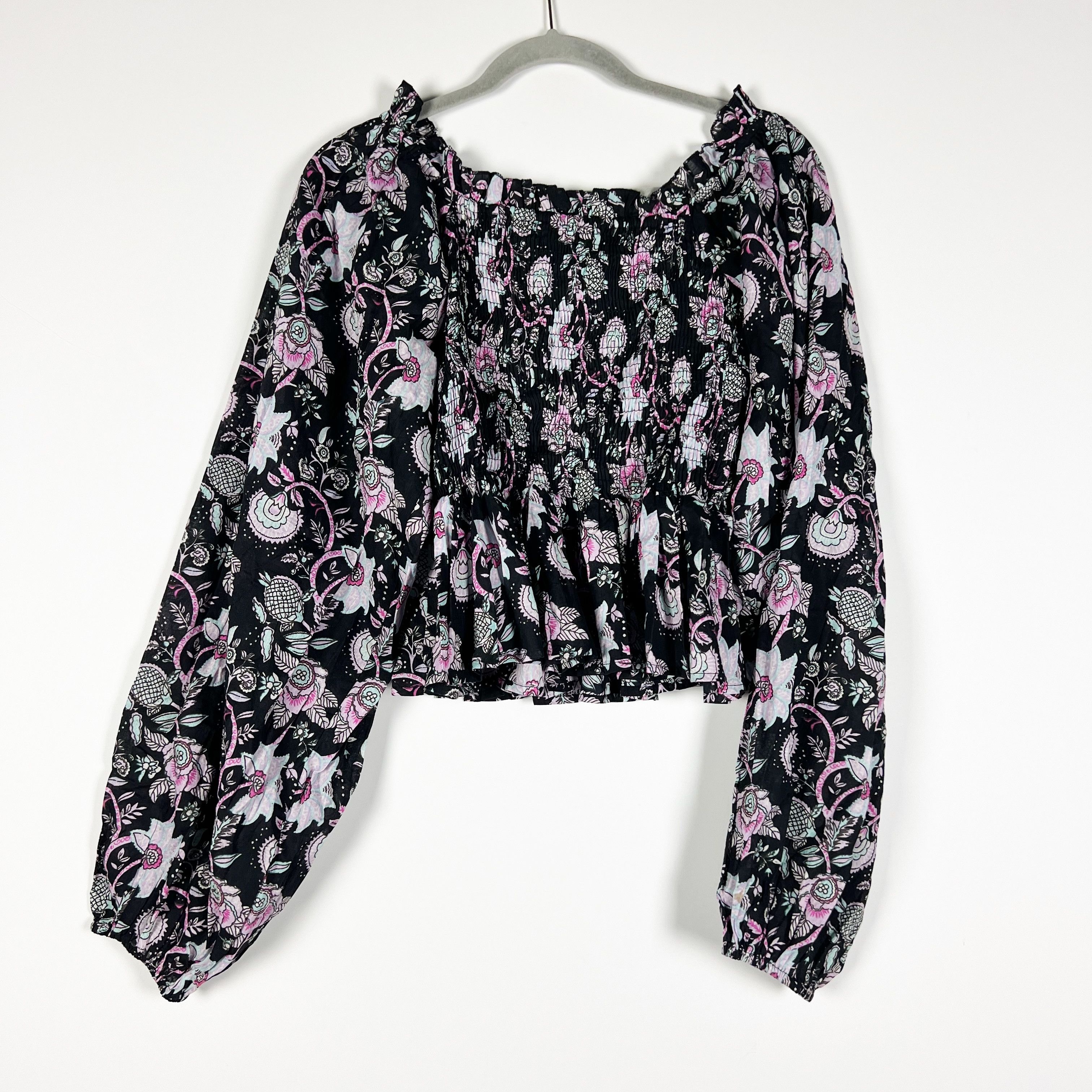 Other Mille Circe Cotton Smocked Stretch Long Sleeve Size M / US 6-8 / IT 42-44 - 4 Thumbnail