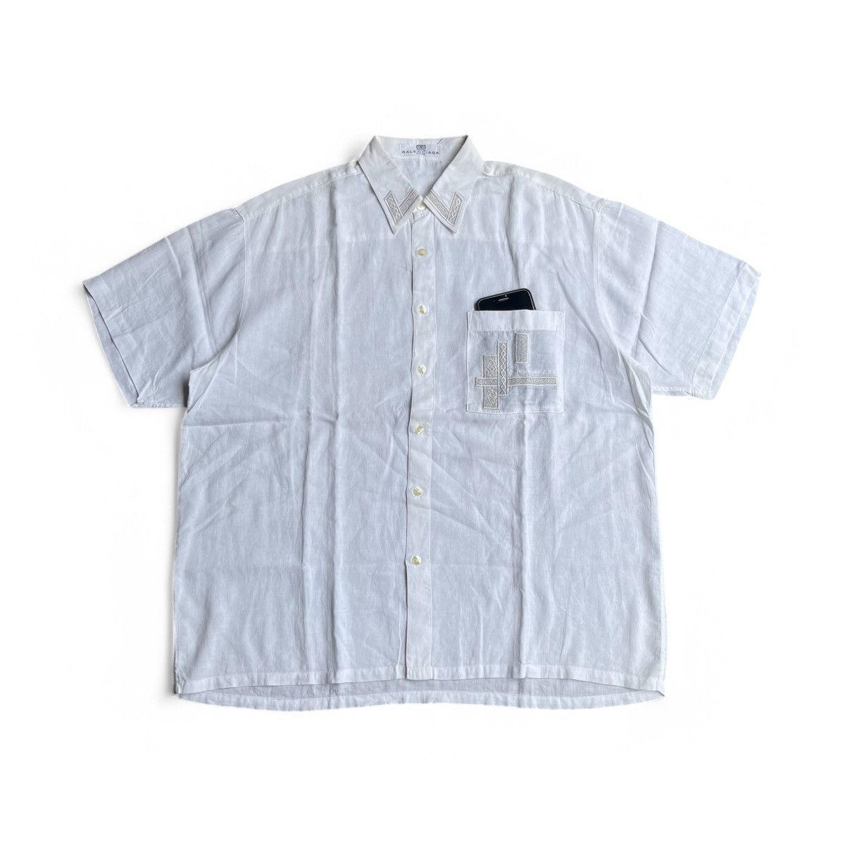 Balenciaga Balenciaga Paris Pocket Shirt Size US XL / EU 56 / 4 - 1 Thumbnail