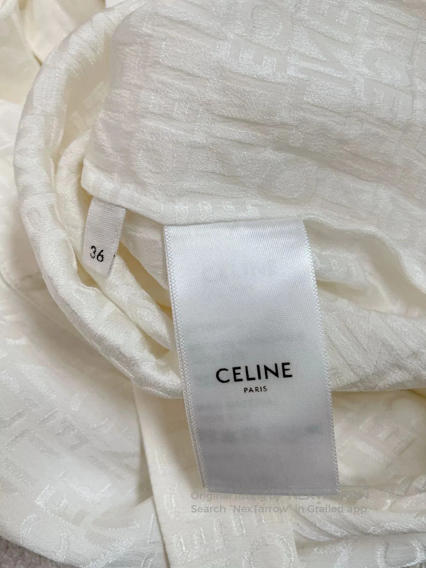 Celine Celine Silk Jacquard Shirt. Size XS / US 0-2 / IT 36-38 - 8 Thumbnail