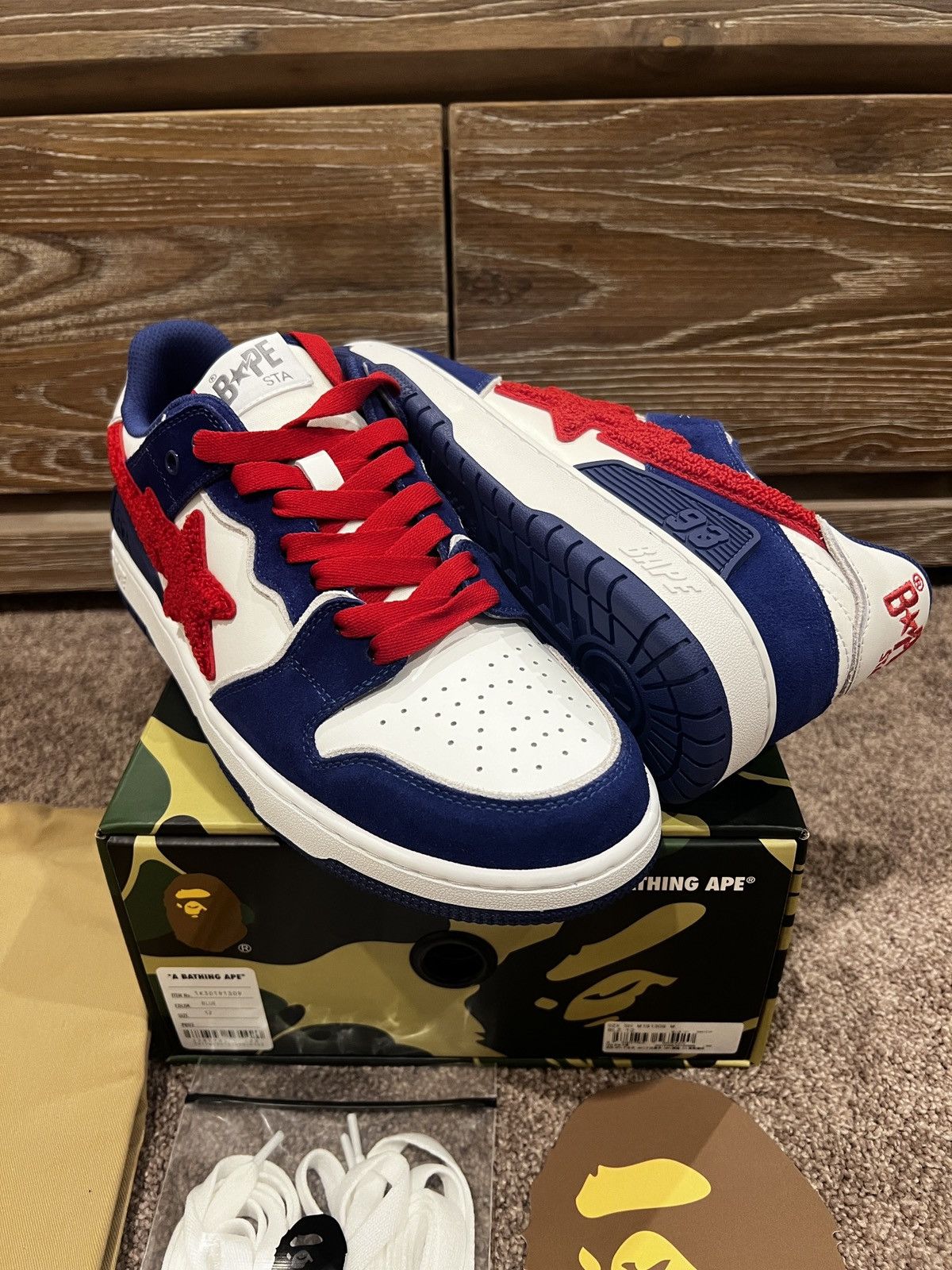 Bape Brand new A Bathing Ape Bape SK8 Sta M2 blue Size US 12 / EU 45 - 6 Thumbnail