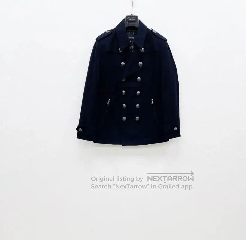 Burberry Burberry Navy Wool Men's Long Sleeve Coat. Size US L / EU 52-54 / 3 - 1 Thumbnail
