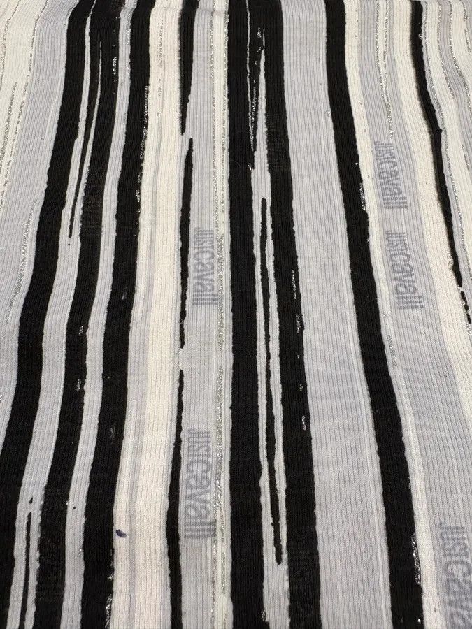 Just Cavalli × Vintage 2000s Cavalli Elevation Piano Black & White Tank Top Size S / US 4 / IT 40 - 5 Thumbnail