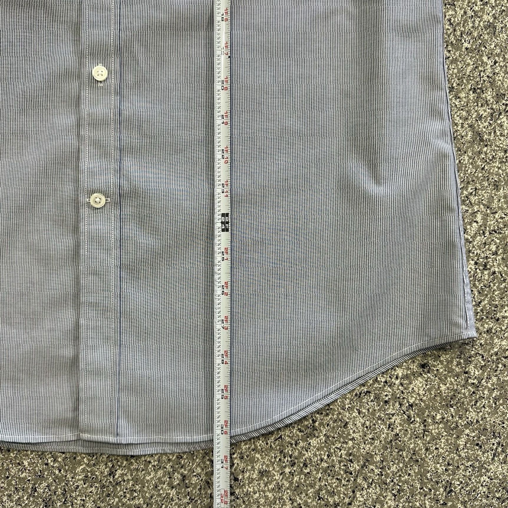 Tommy Hilfiger Tommy Hilfiger Dress Shirt Mens L Blue Striped TH Flex Collar Athletic Fit Shirt-Button Up Womens Mens? Size 42R - 6 Thumbnail