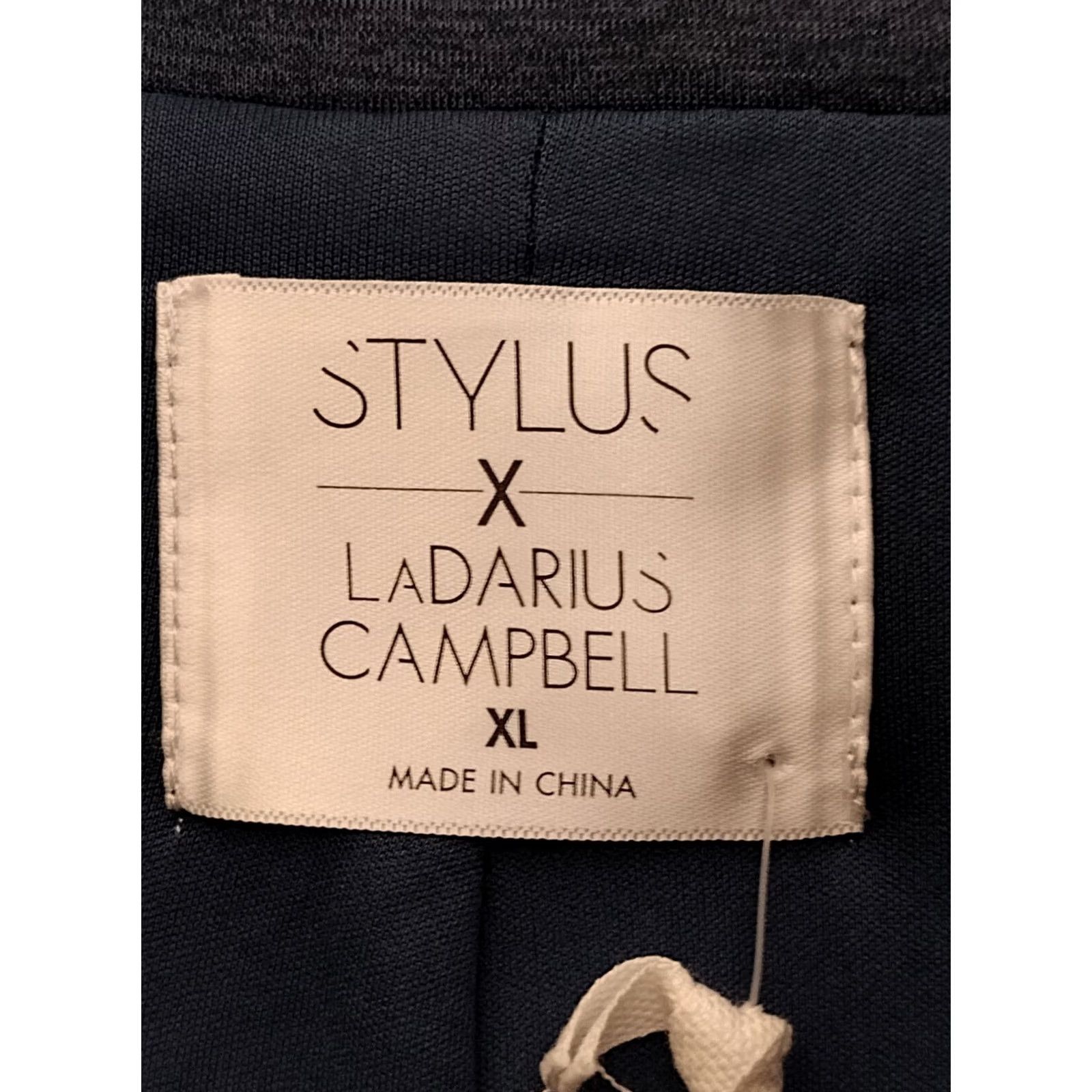 Vintage Stylus X LaDarius Campbell Lightweight Jacket Blazer Heather Blue XL Men Blazer Solid 23 Chest Regular Front Two-Button Size 46R - 4 Thumbnail