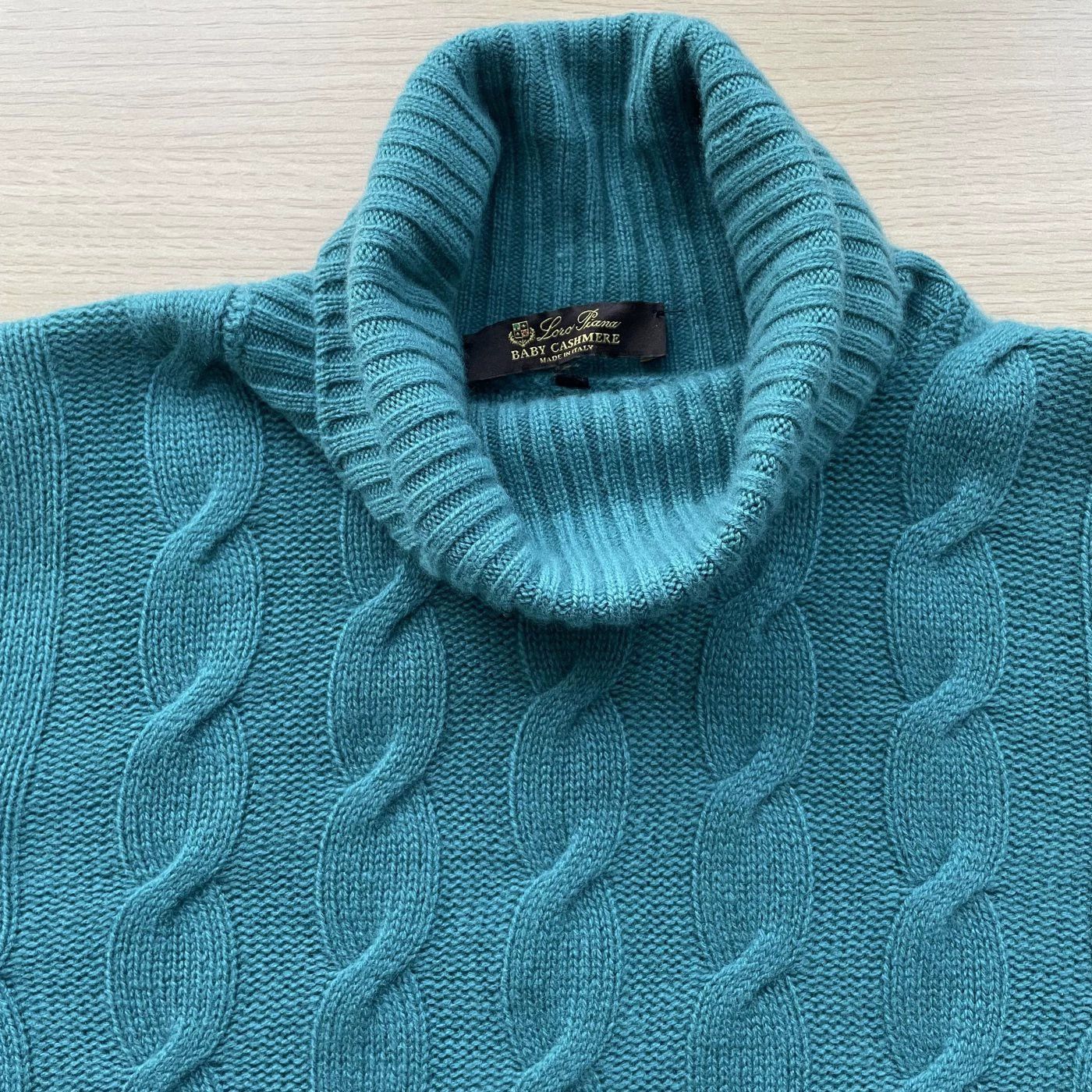 Loro Piana Loro Piana 98 new cable highneck green women's 44 Size M / US 6-8 / IT 42-44 - 5 Thumbnail
