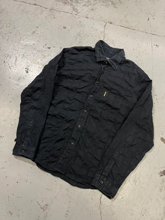 Emporio Armani Armani Dark Navy Wrinkled Shirt Size US L / EU 52-54 / 3 - 4 Thumbnail