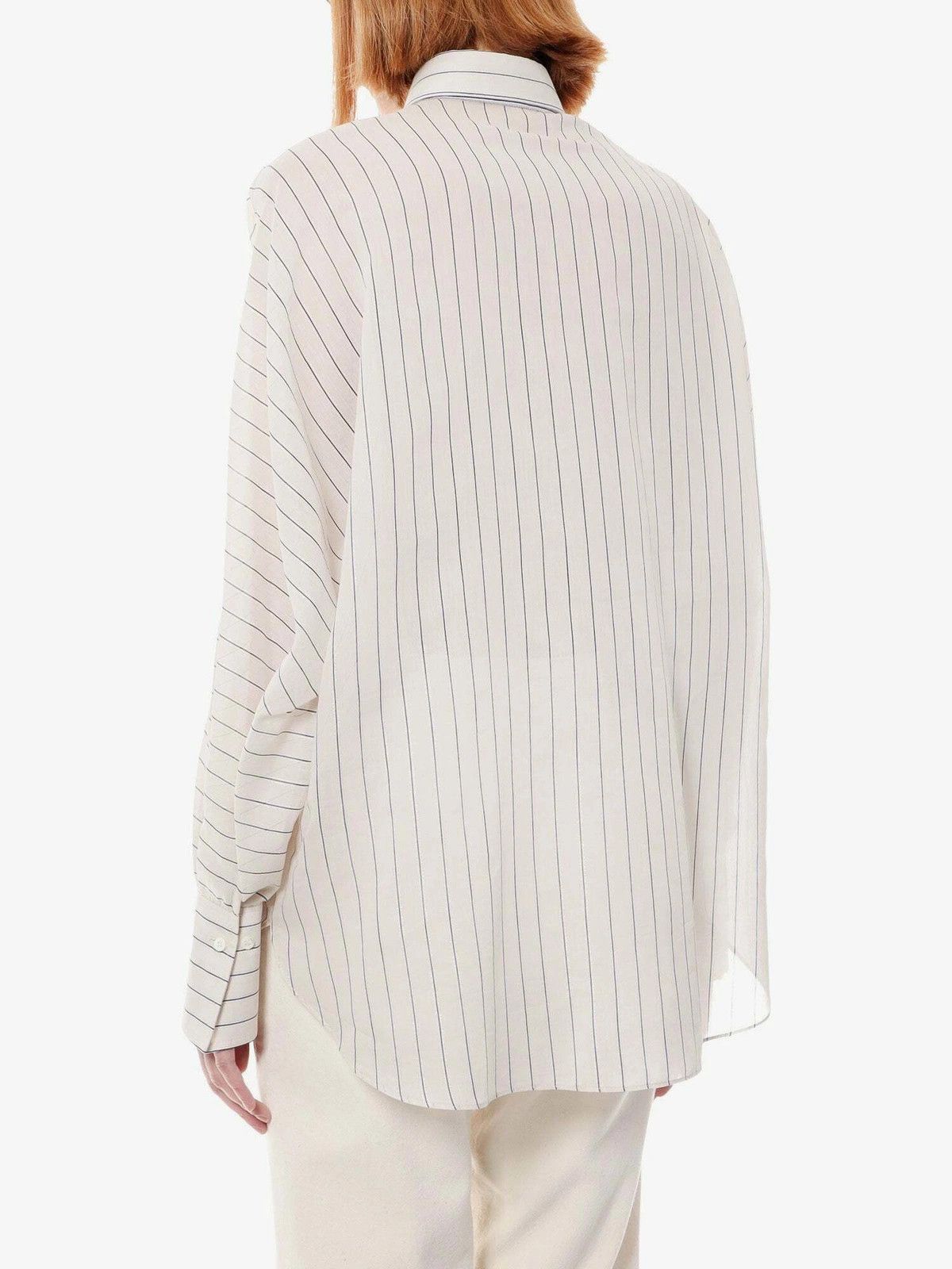 Brunello Cucinelli o1y0725 Striped Shirt in Off-White/Black Size S / US 4 / IT 40 - 5 Thumbnail