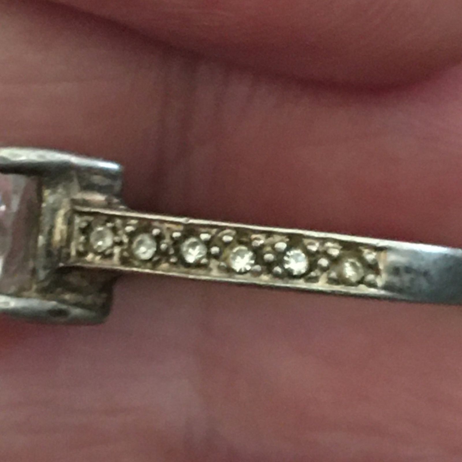 Vintage Vintage Avon .925 sterling silver CZ heart ring Size ONE SIZE - 6 Thumbnail