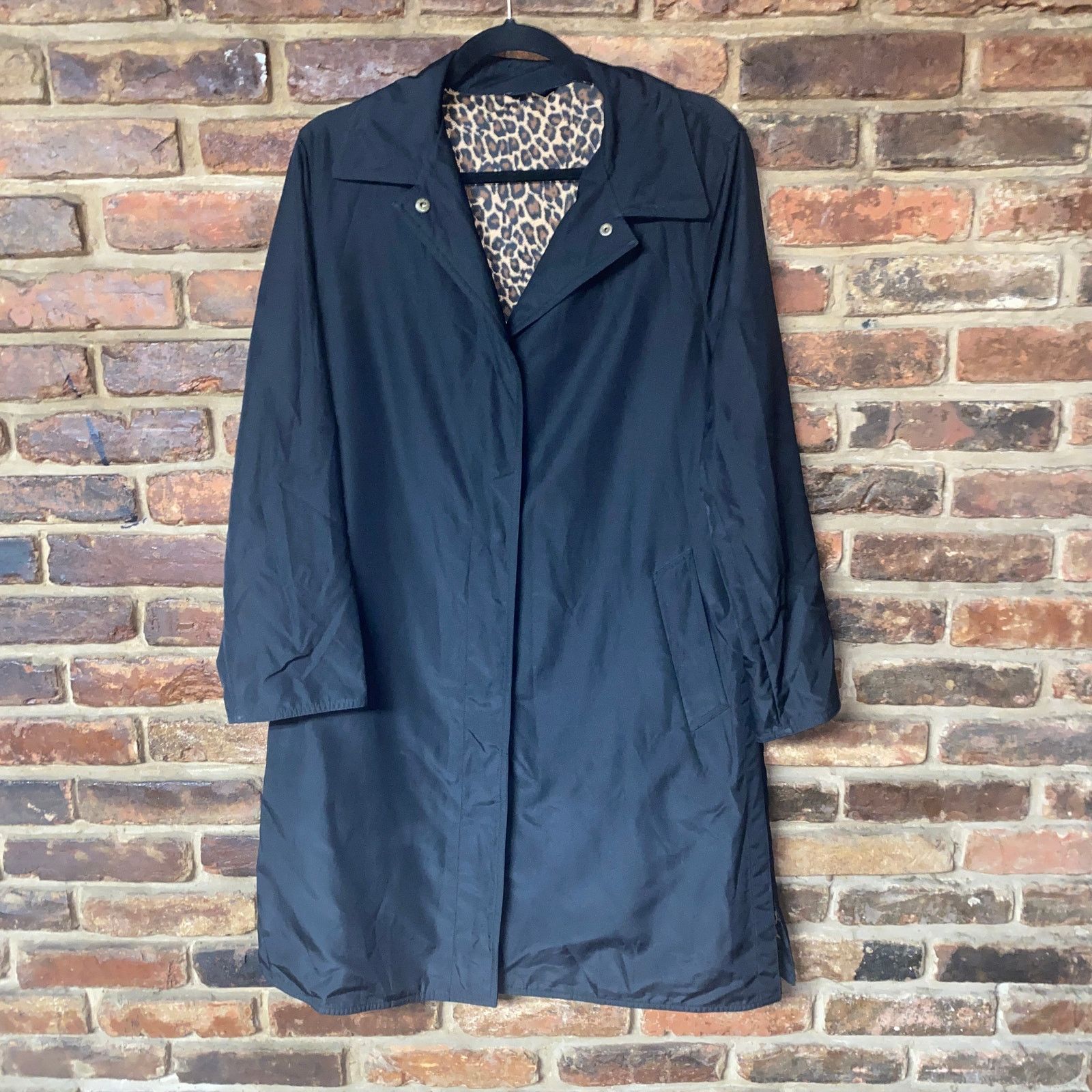 Other Utex Designs Black Button Down Trench Coat Size Small Grailed