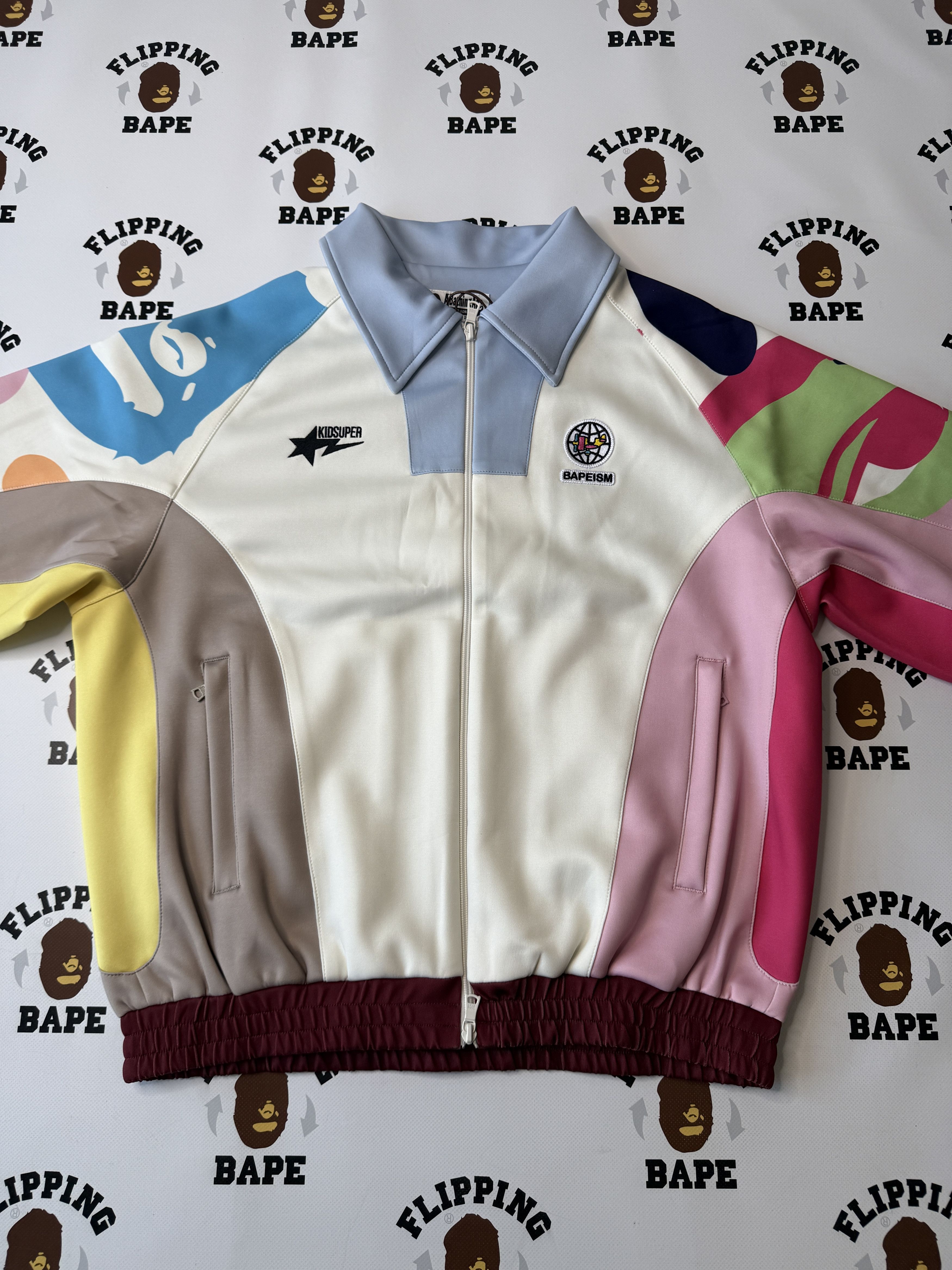 Bape × KidSuper BAPE X KIDSUPER PATCHWORK TRACK JACKET Size US M / EU 48-50 / 2 - 5 Thumbnail