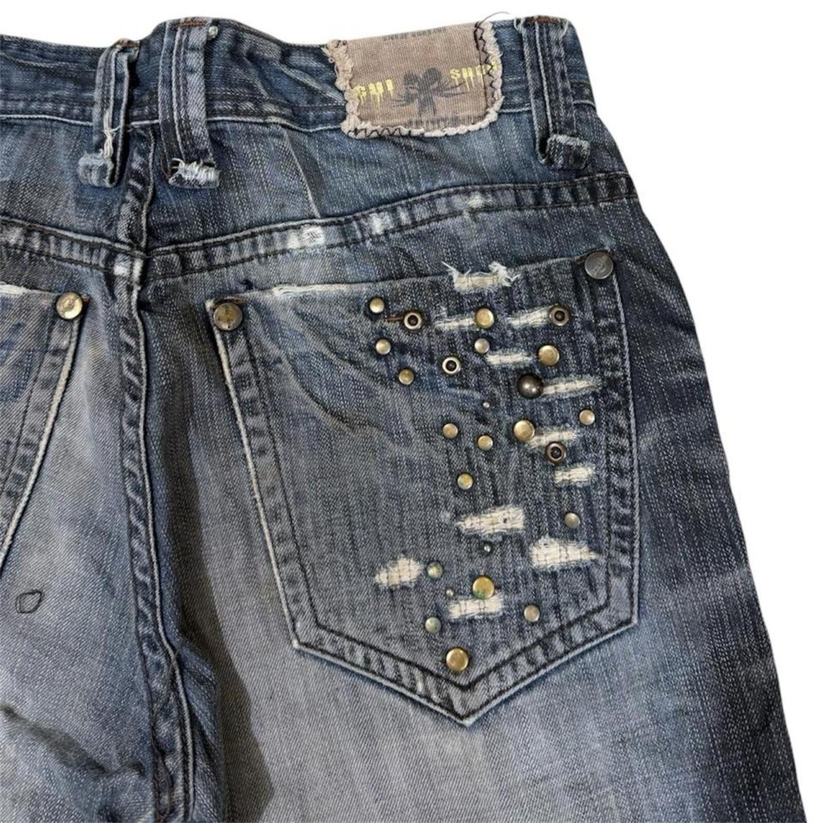 True Religion Vintage Cui Shou unique Dirty shade denim jeans Size US 31 - 5 Thumbnail