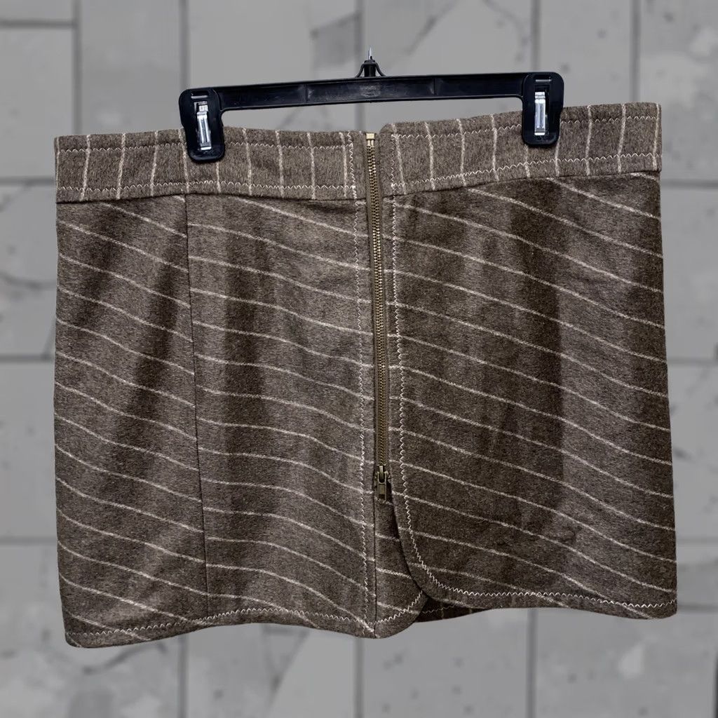 Vintage Purnell Skirt Wrap Brown Women 12 NWT 90s Santa Barbara Work Wear Woolies Zipper Short Canvas Wool Blend Regular Velcro? Size 34" / US 12 / IT 48 - 1 Thumbnail