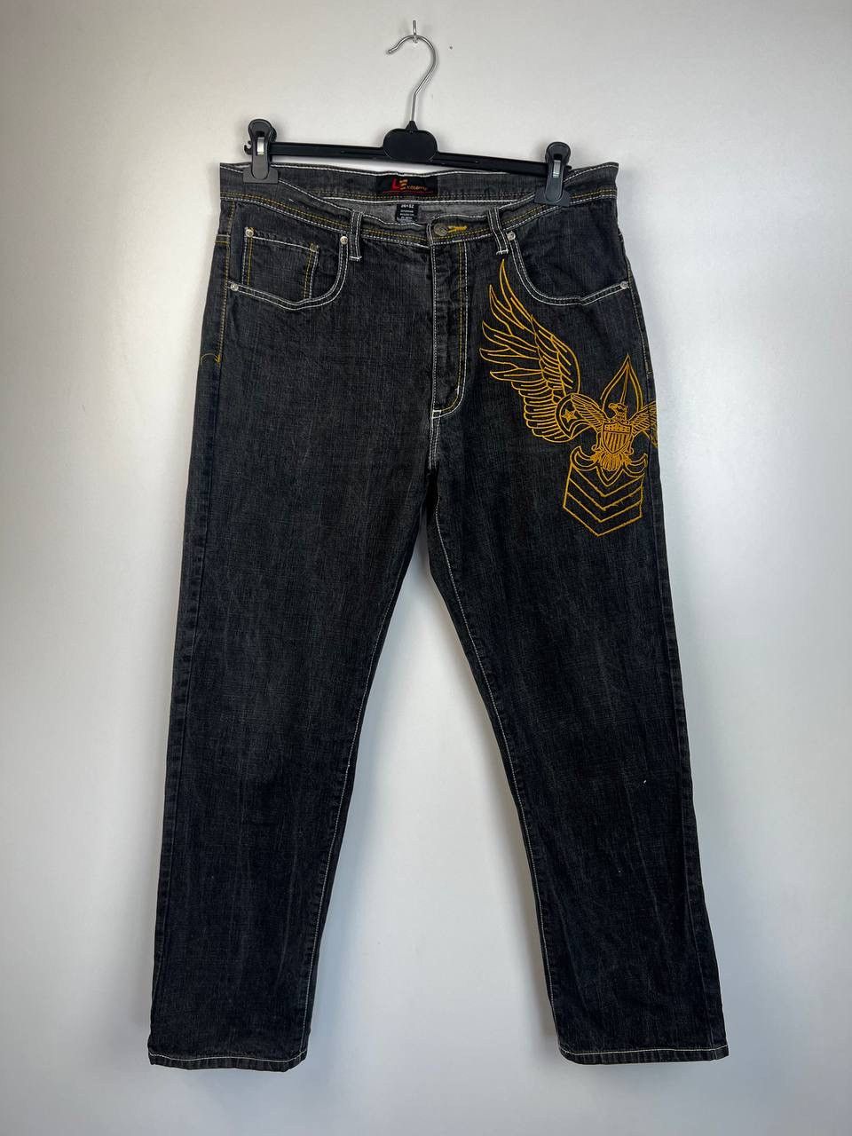 Vintage Crazy streetwear Japan style vintage denim size 34/32 Size US 34 / EU 50 - 1 Thumbnail