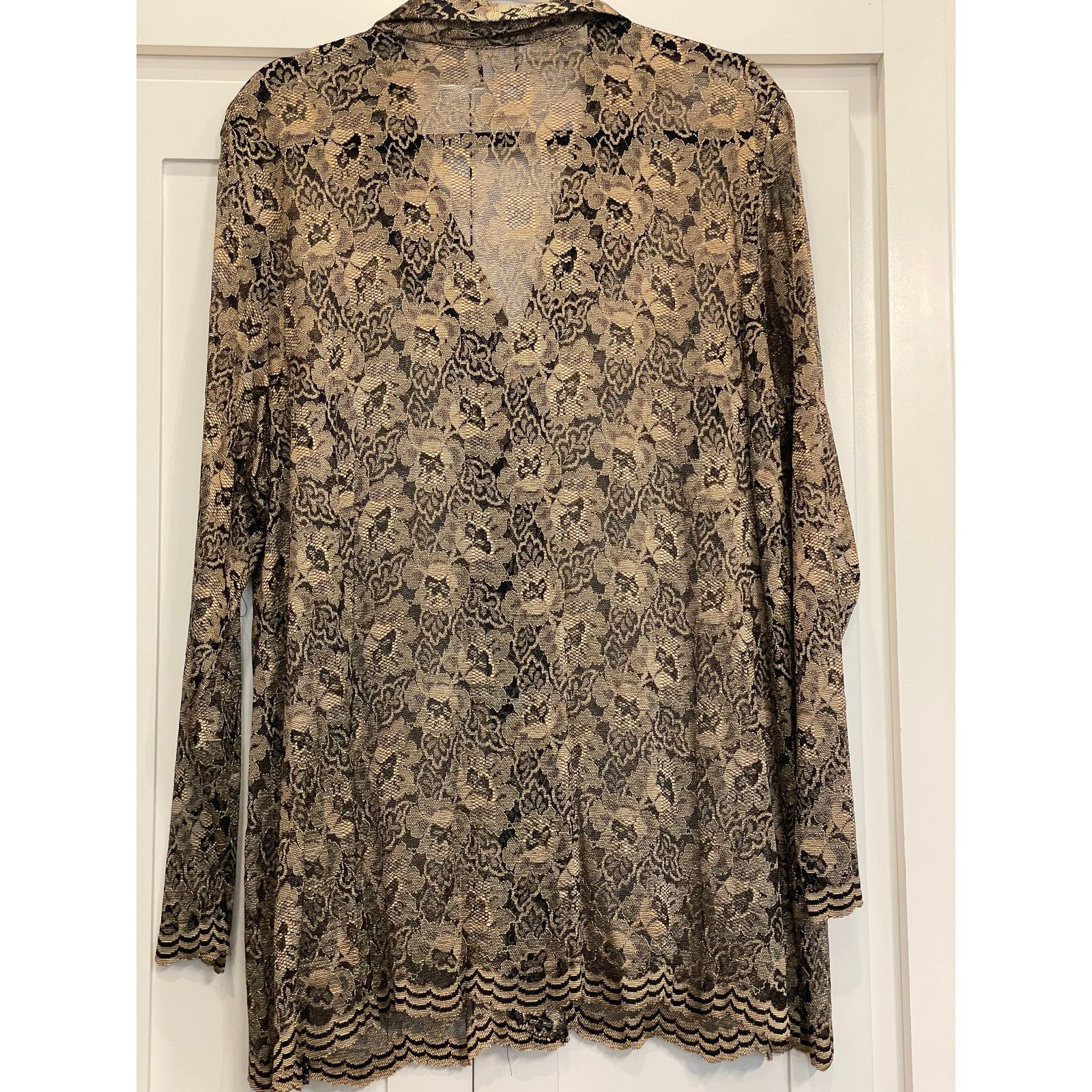 Other JMS Collection gold and black floral lace jacket blazer 2X Size XXL / US 16-18 / IT 52-54 - 2 Thumbnail