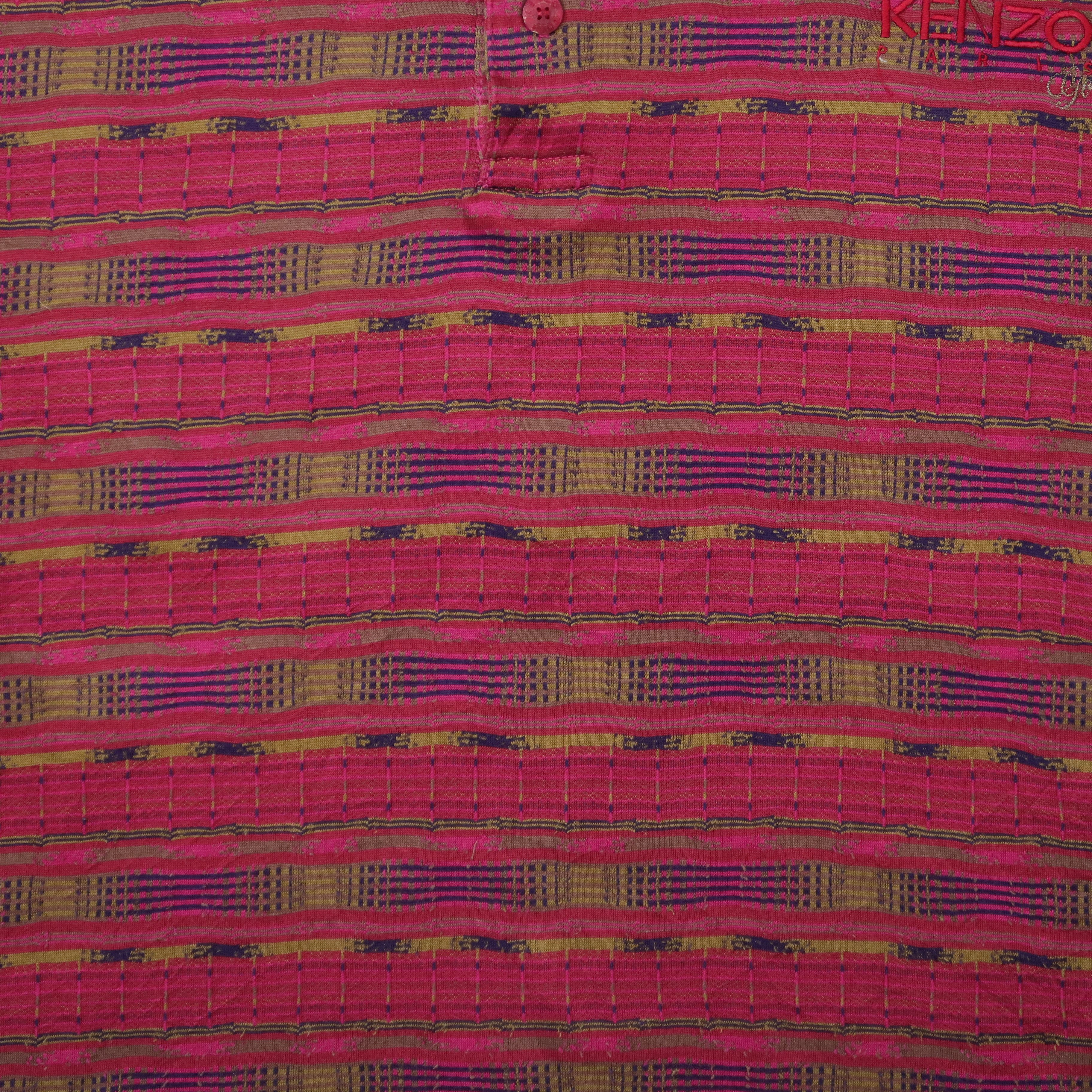 Kenzo 90s Kenzo Golf Psychedelic Ethnic Patterned Polo Shirt Size US M / EU 48-50 / 2 - 8 Thumbnail