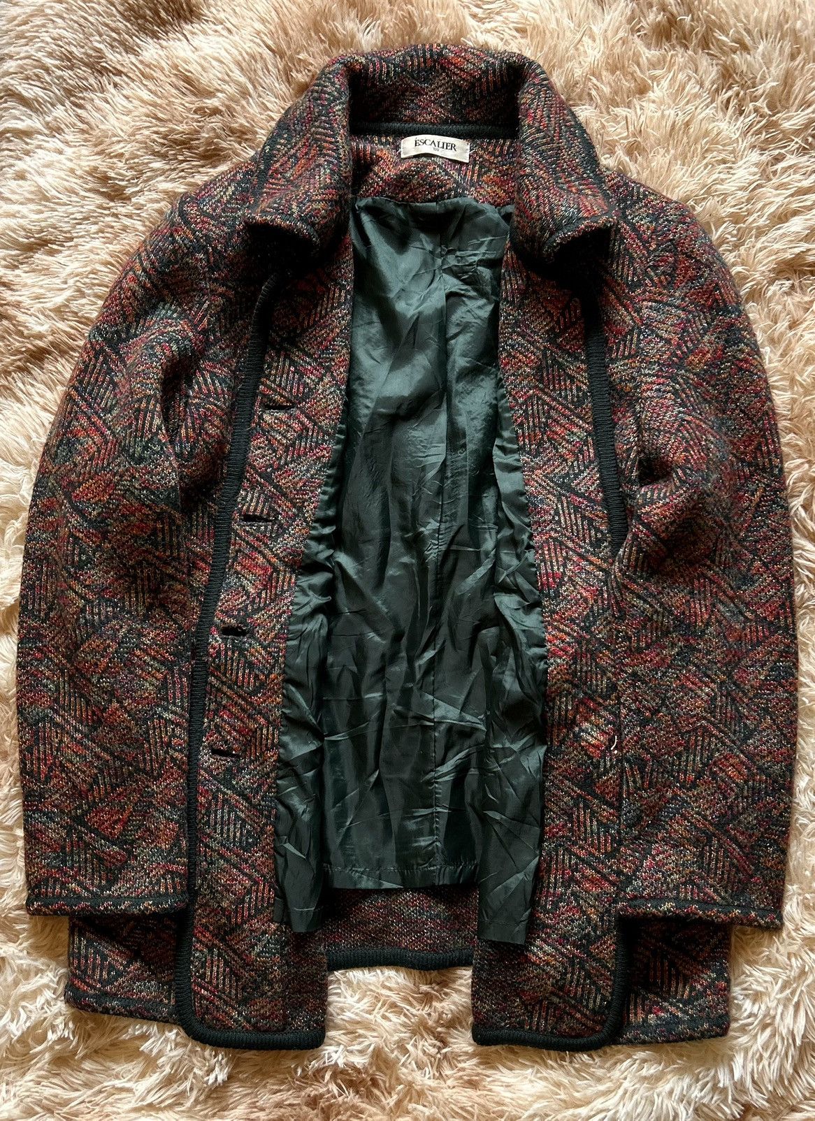 Missoni CRAZY VINTAGE ESCALIER MISSONI STYLED LONG WOOLLEN COAT Size US L / EU 52-54 / 3 - 2 Thumbnail