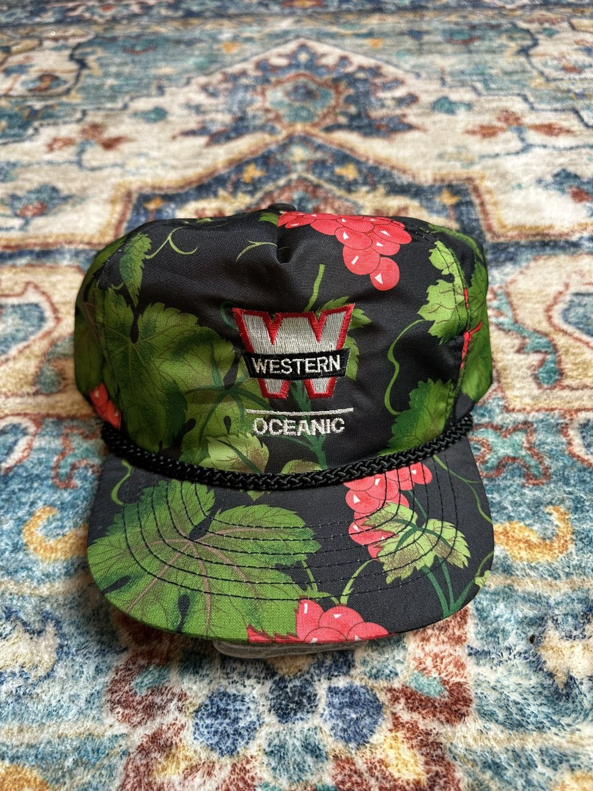 Vintage Vintage Western Wine Grapes All Over Print Snaoback Hat Size ONE SIZE - 1 Thumbnail