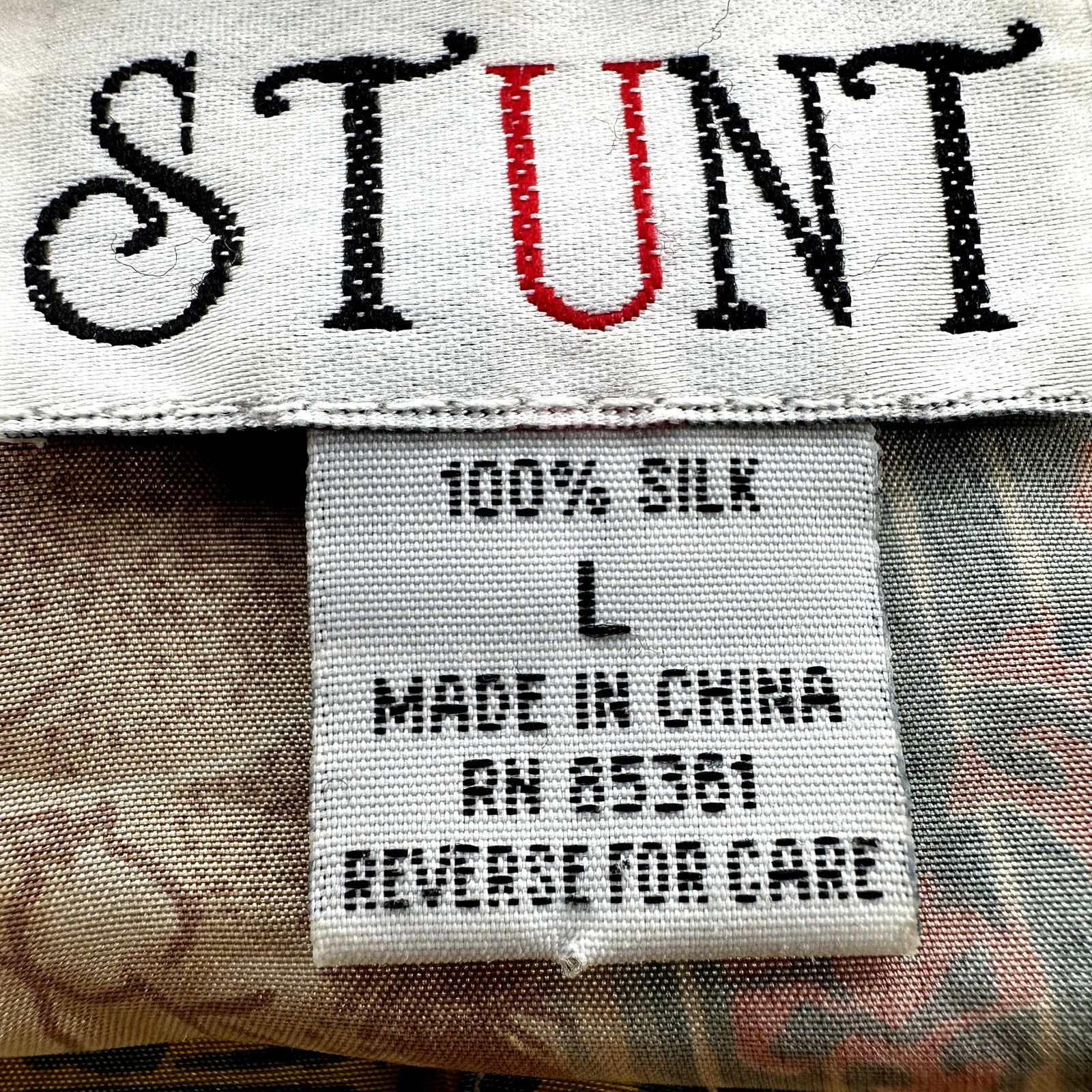 Other VTG Stunt Patchwork Silk Button Down Shirt Floral Brown L Size L / US 10 / IT 46 - 3 Thumbnail