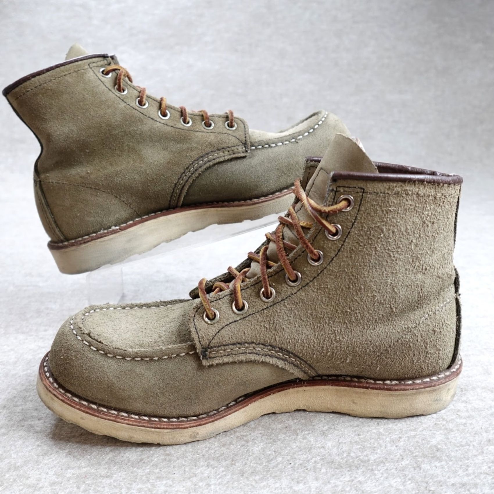 Nigel Cabourn Red Wing Shoes Boots 8.5 Gray Suede Roughout 8139 Nigel Cabourn 2010 Mens Combat Leather Gray Boots Size US 9 / EU 42 - 5 Thumbnail
