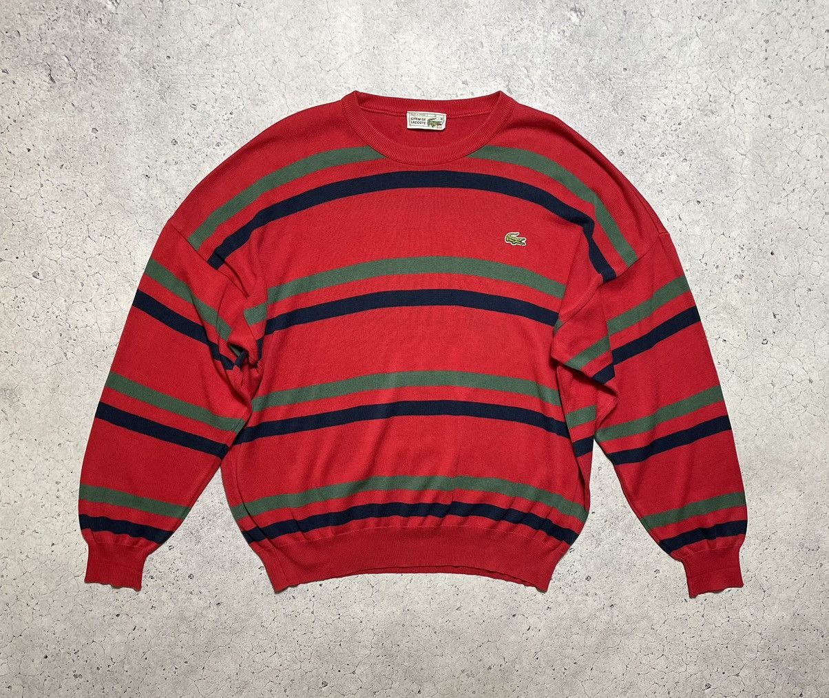 Lacoste × Vintage Vintage Striped Lacoste Chemise Sweater Y2K Made In France Size US XL / EU 56 / 4 - 1 Thumbnail