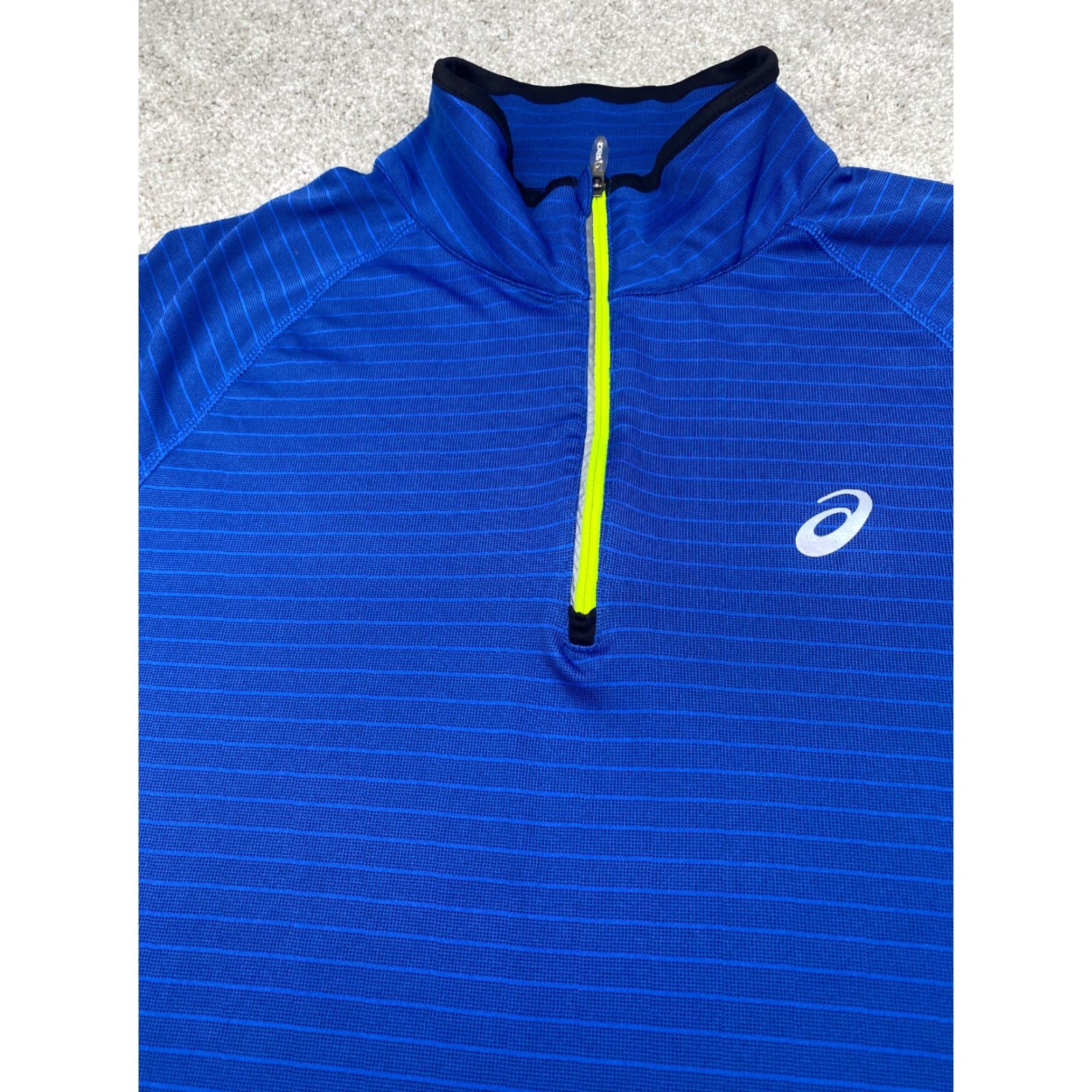 Asics ASICS Base Layer Pullover Top Mens Medium 1/4 Zip Blue Active Wicking Running Size US M / EU 48-50 / 2 - 4 Thumbnail