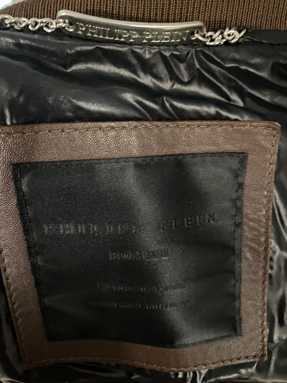 Philipp Plein Philipp Plein FW16 Sheepskin Leather Bomber Jacket Size US XL / EU 56 / 4 - 11 Thumbnail