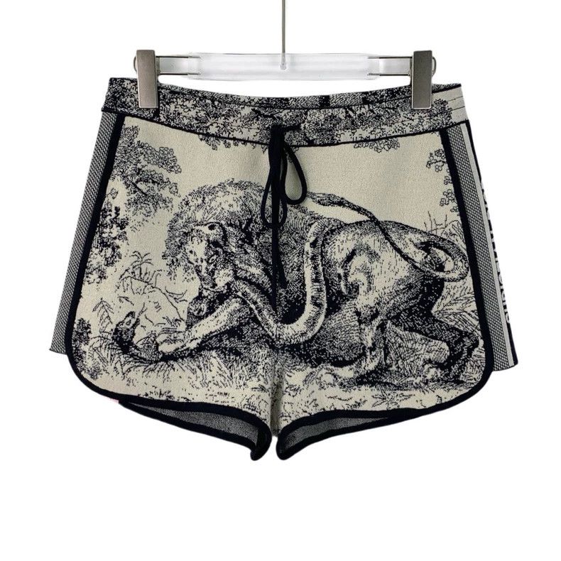 Dior Dior Jungle Series Color Block Logo Cashmere Shorts 2506-Ne Size 42" / US 20 - 1 Thumbnail
