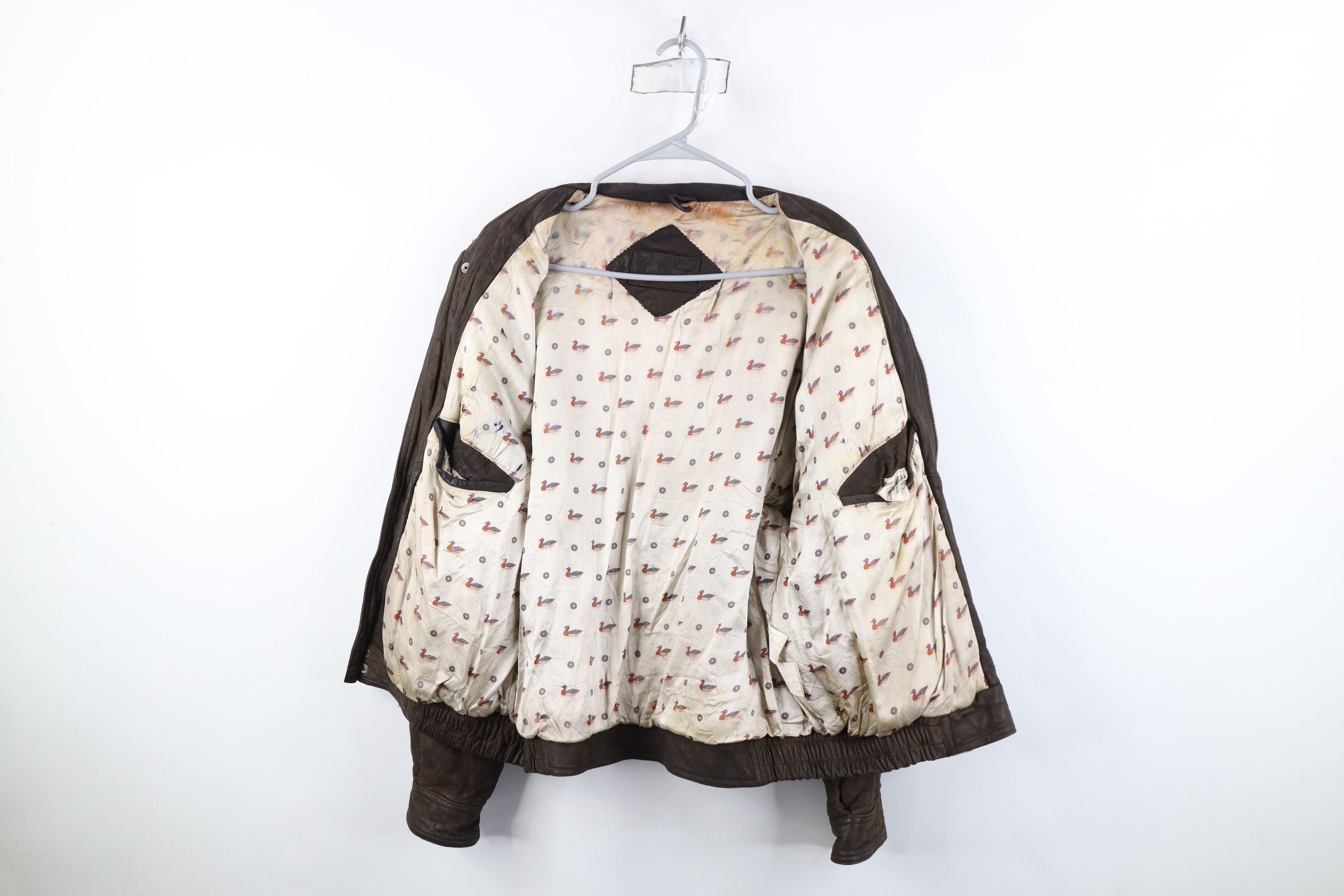 Vintage AS IS Vintage 90s Streetwear Leather Cafe Bomber Jacket Size US S / EU 44-46 / 1 - 9 Thumbnail