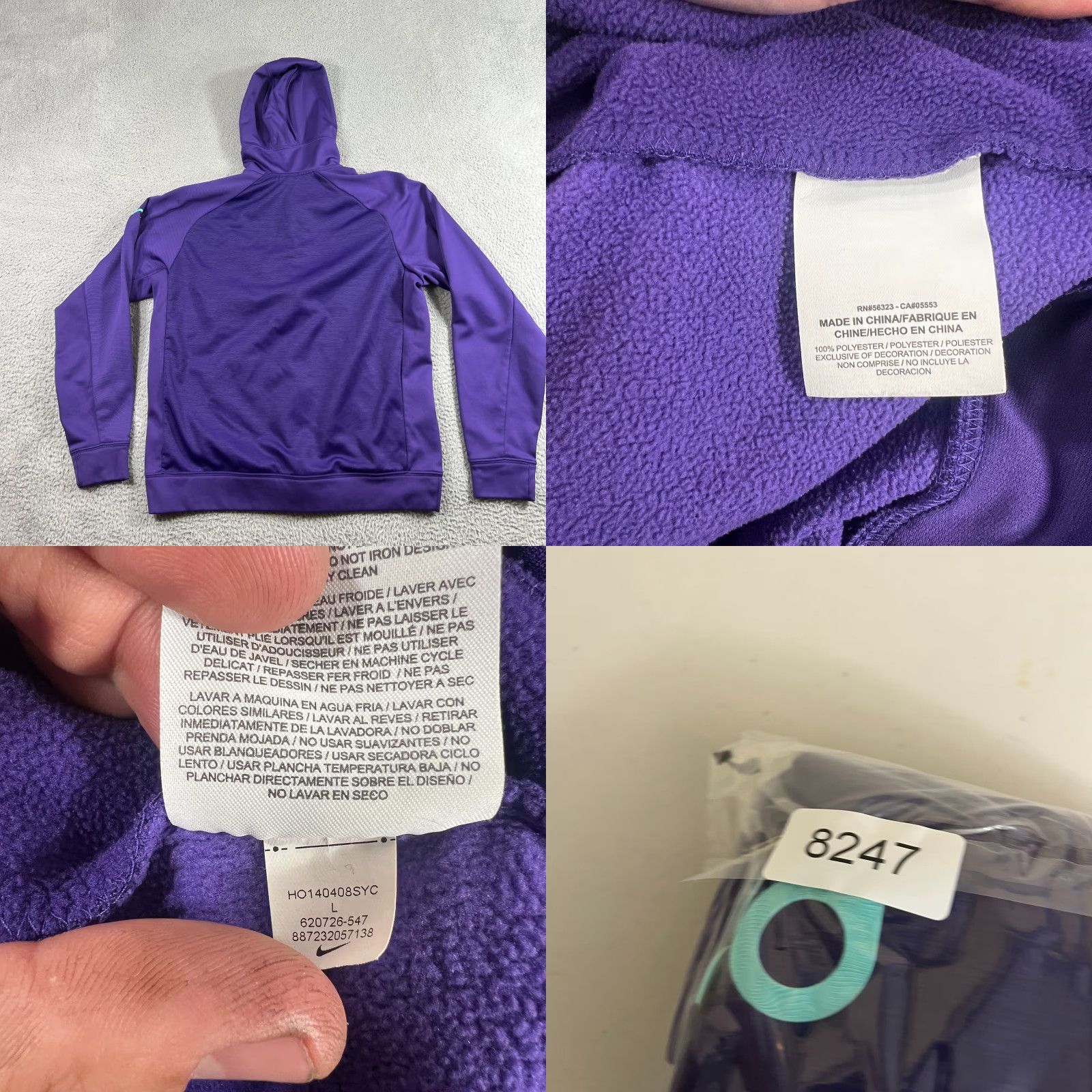 Nike Nike KD Hoodie Premium Hoodie Men’s Size Large Purple 620726"} Size US L / EU 52-54 / 3 - 8 Thumbnail