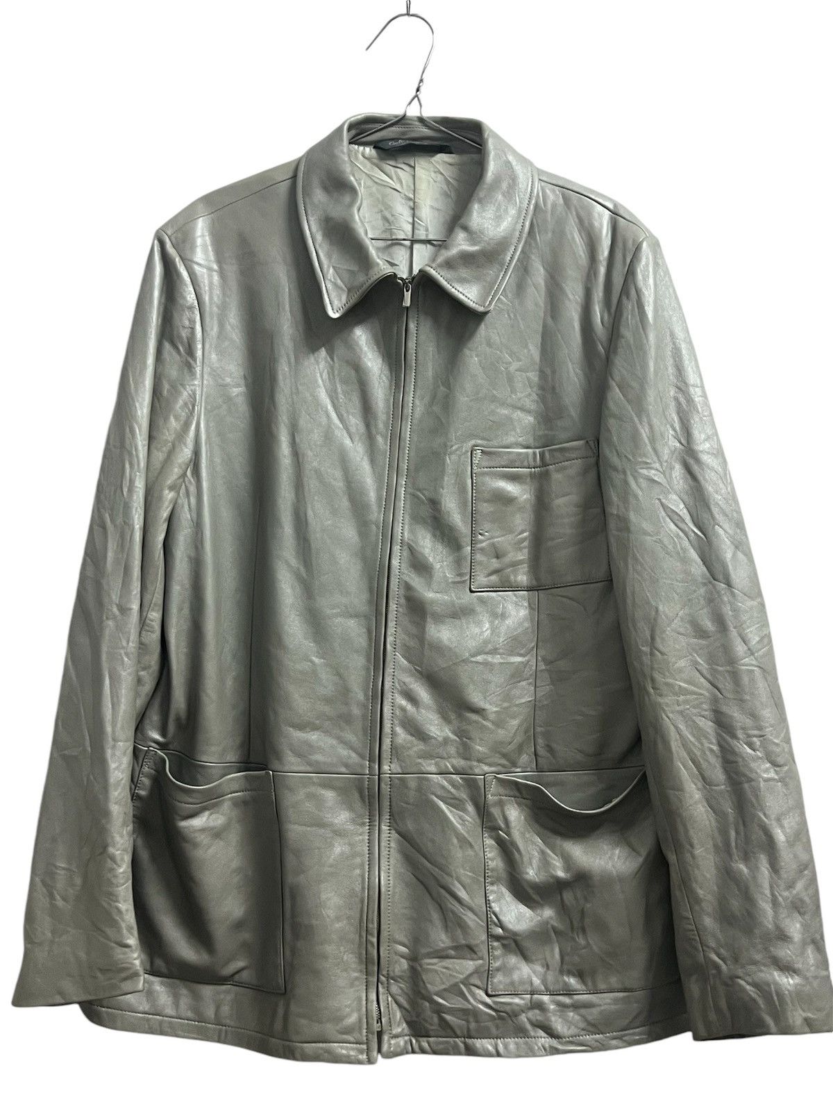 Other CARLO CARMOGNINI ZIPPER JACKET LEATHER GREY Size US L / EU 52-54 / 3 - 1 Thumbnail