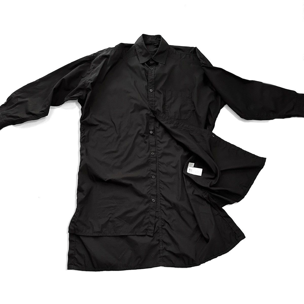 Yohji Yamamoto Yohji Yamamoto long button up shirt runway 2021 Size US L / EU 52-54 / 3 - 1 Thumbnail