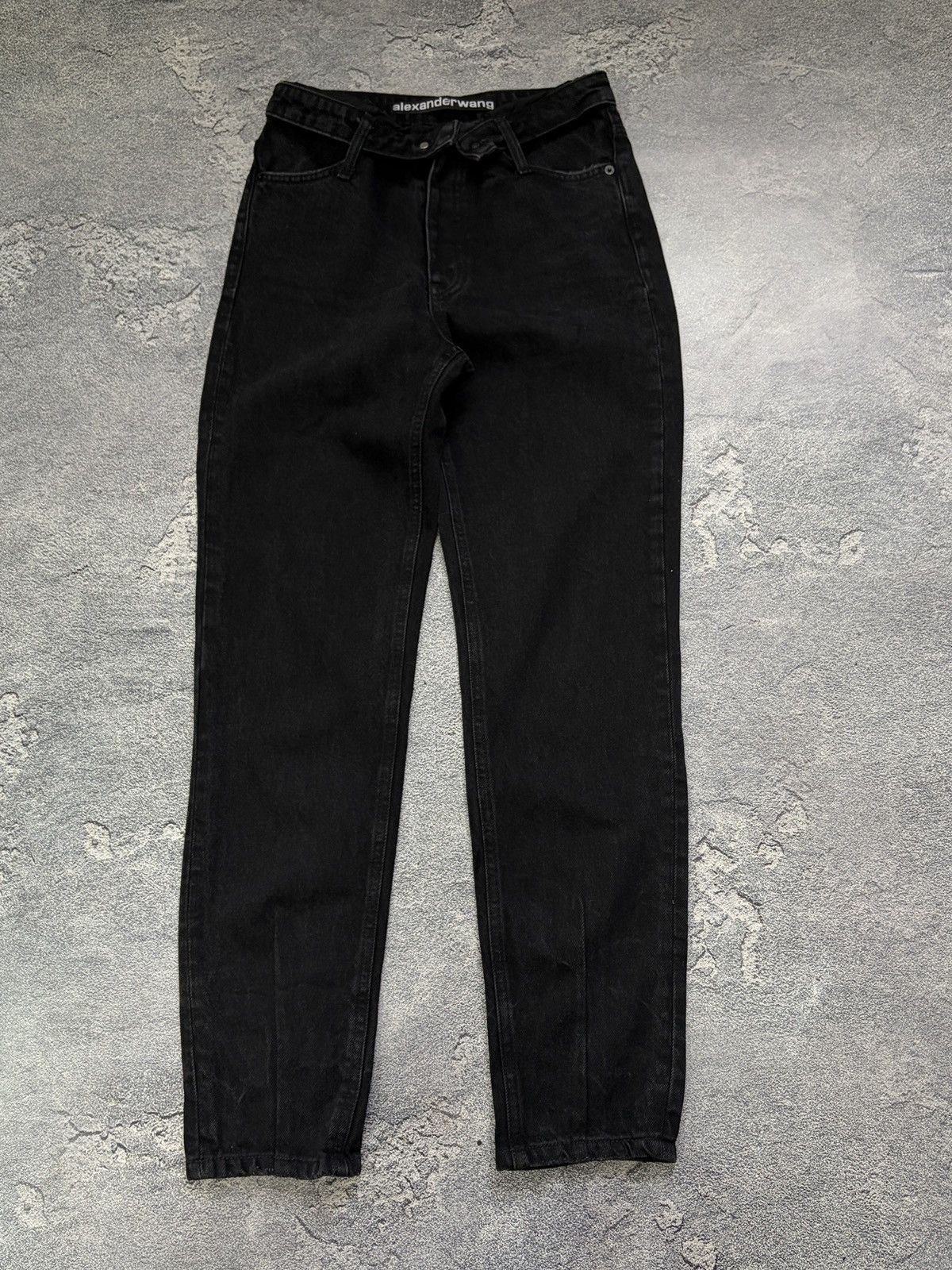 Alexander Wang Alexander Wang Double Waistband Fold-Over Jeans Black 28 Size 28" / US 6 / IT 42 - 1 Thumbnail