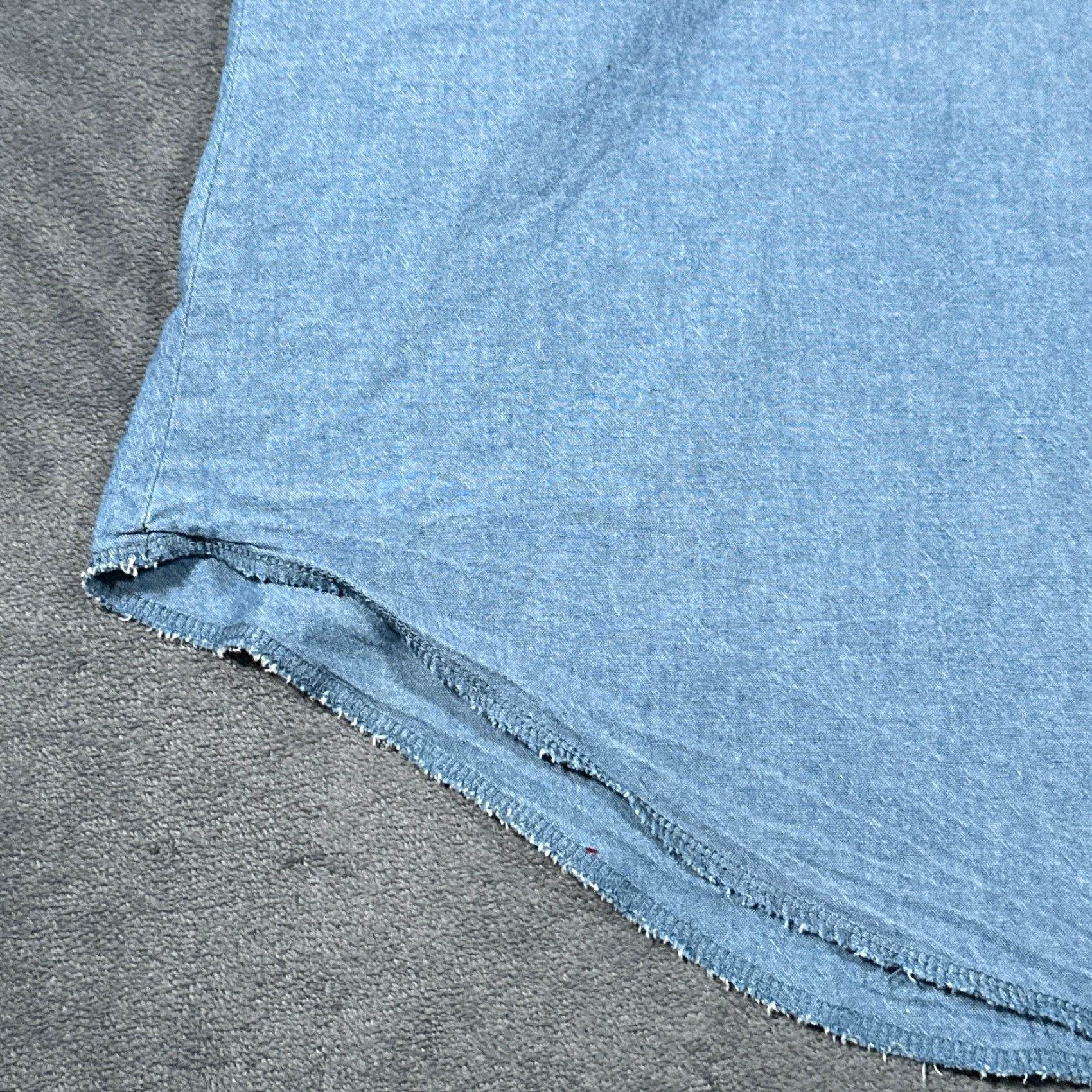 Wrangler VINTAGE Wrangler Pearl Snap Shirt Mens Large Blue Cowboy Western Casual 90s Size US L / EU 52-54 / 3 - 4 Thumbnail