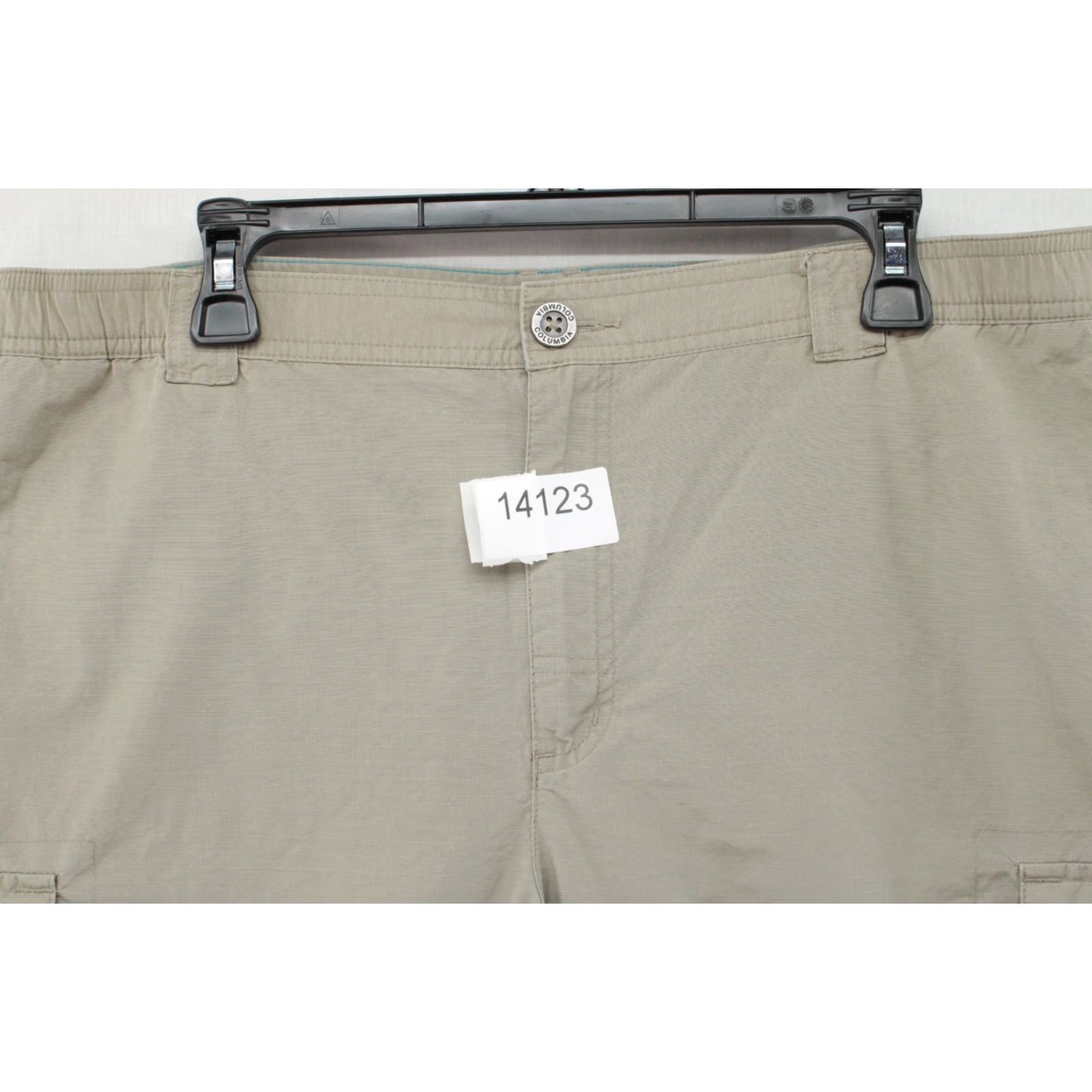 Vintage Columbia Pants Mens Large Khaki Tan Convertible Hiking Rip Stop Fishing Utility Pants Mens Regular Brown Beige Size US 33 - 8 Thumbnail