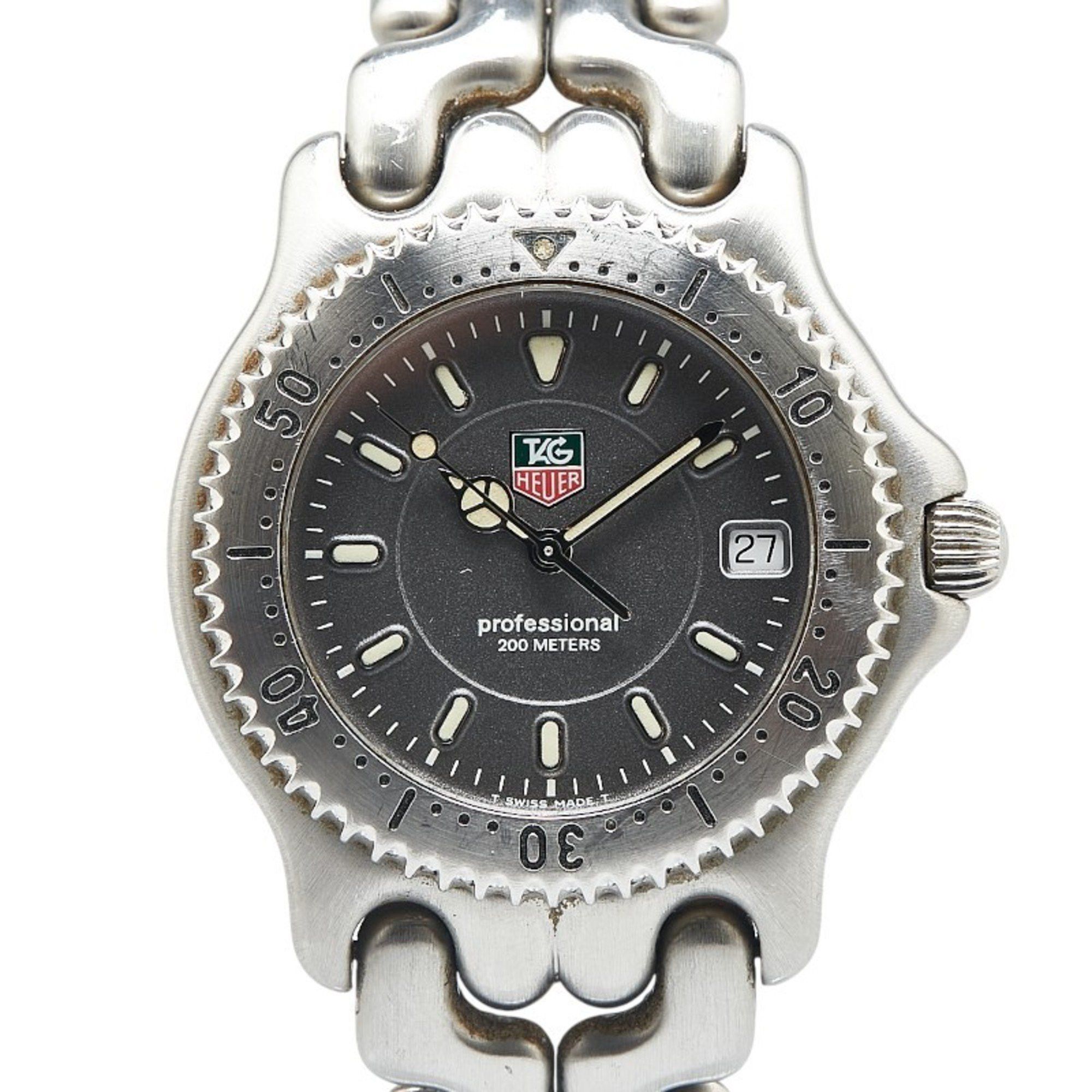 Tag Heuer Cell Watch Wg1113-K0 Quartz Grey Dial Stainless Steel Men's Heuer