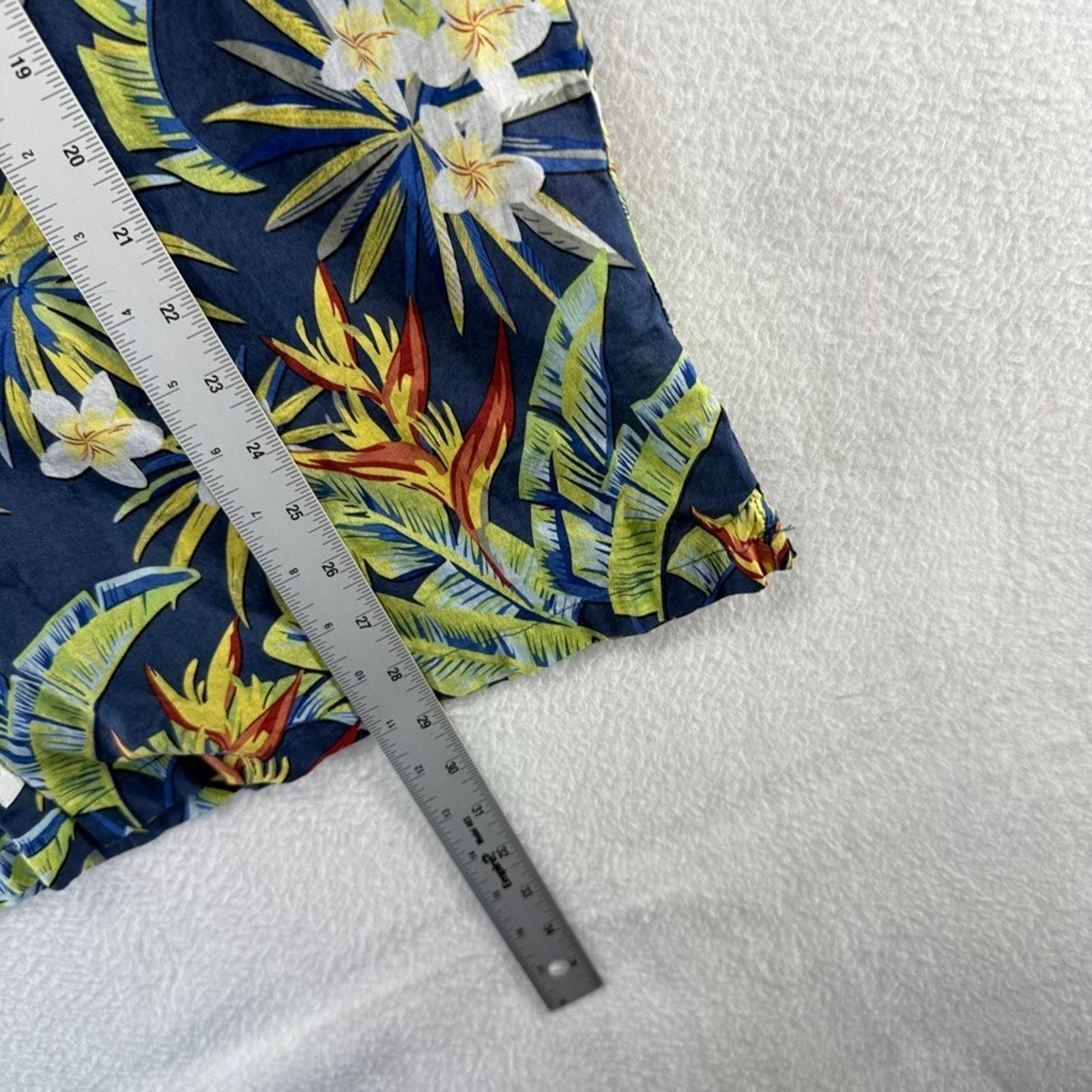 Onia Onia Hawaiian Shirt Men's Large Blue Green Floral Size US L / EU 52-54 / 3 - 3 Thumbnail